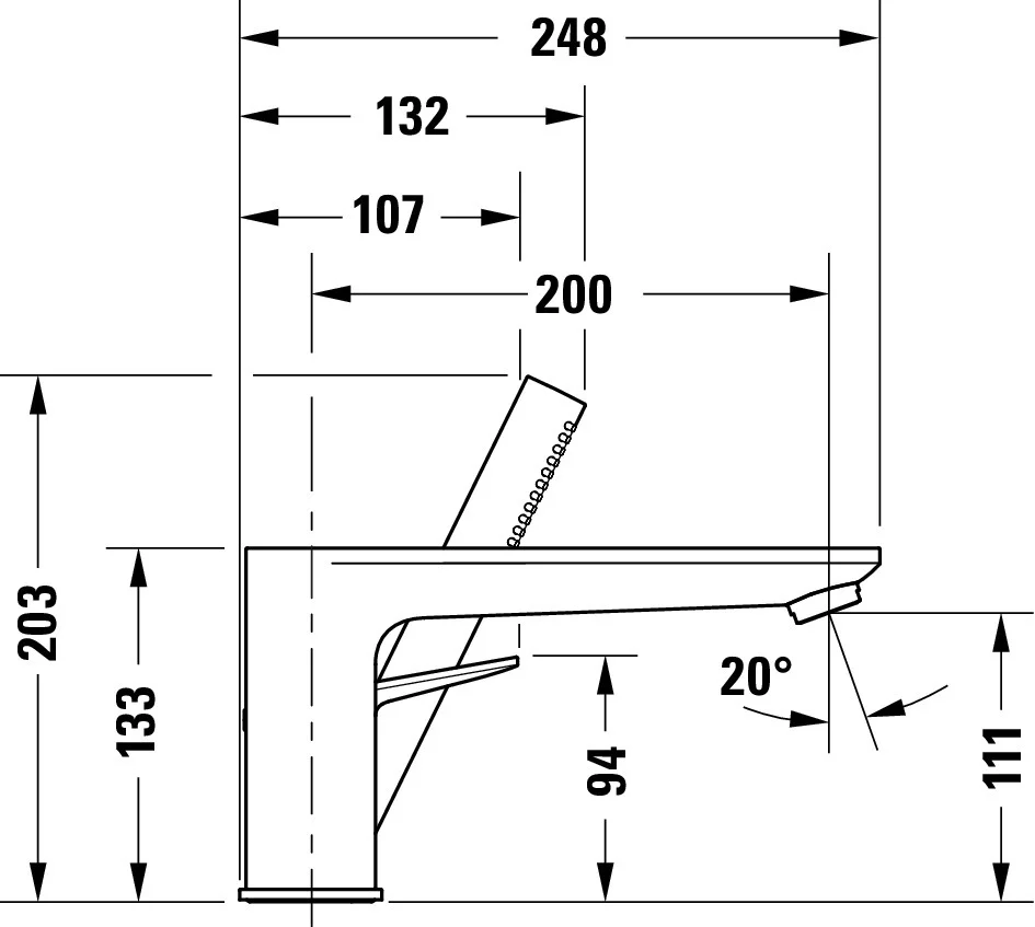 3-otworowa bateria wannowa Duravit Wave - Image 7
