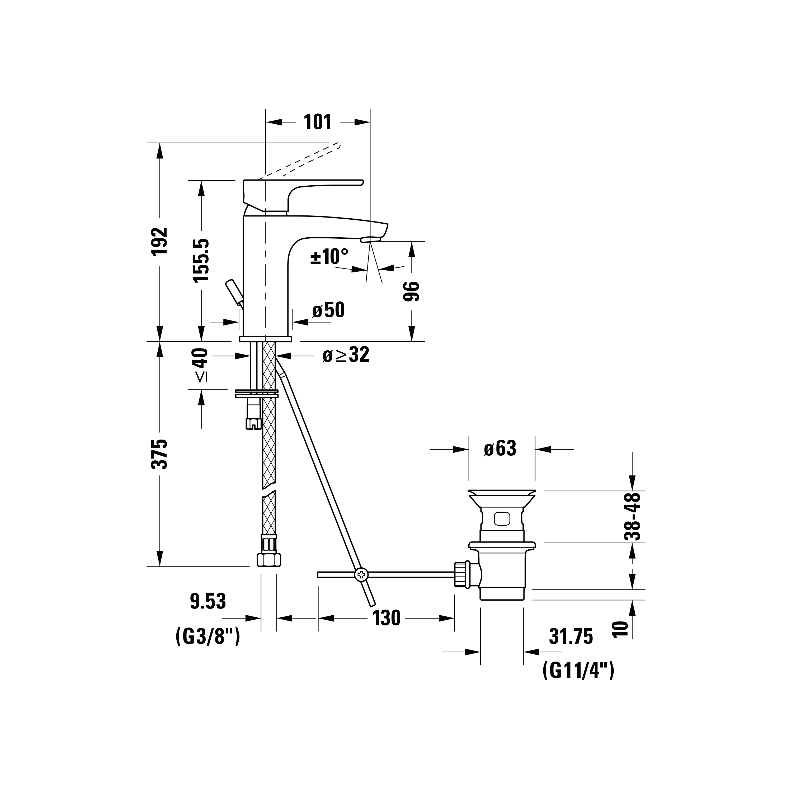 Duravit B.1 jednouchwytowa bateria umywalkowa - Image 6