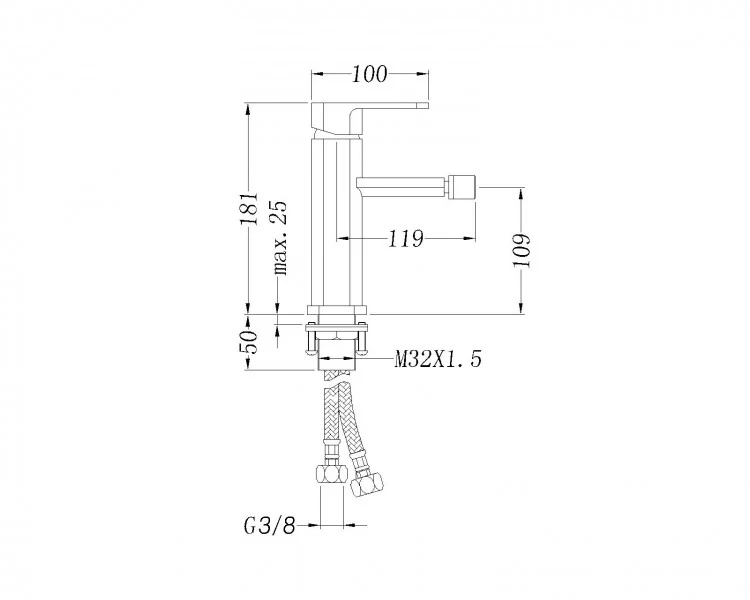Bateria bidetowa mieszająca 1238C - Image 3