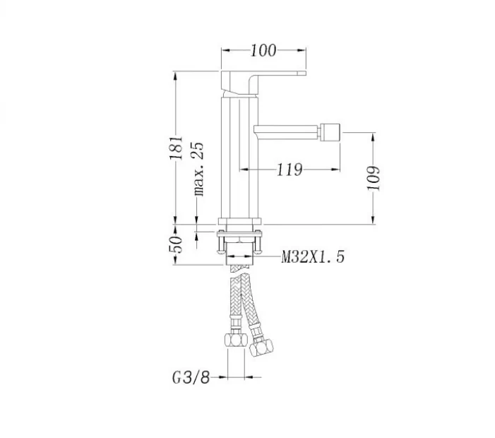 Bateria bidetowa mieszająca 1238C - Image 4