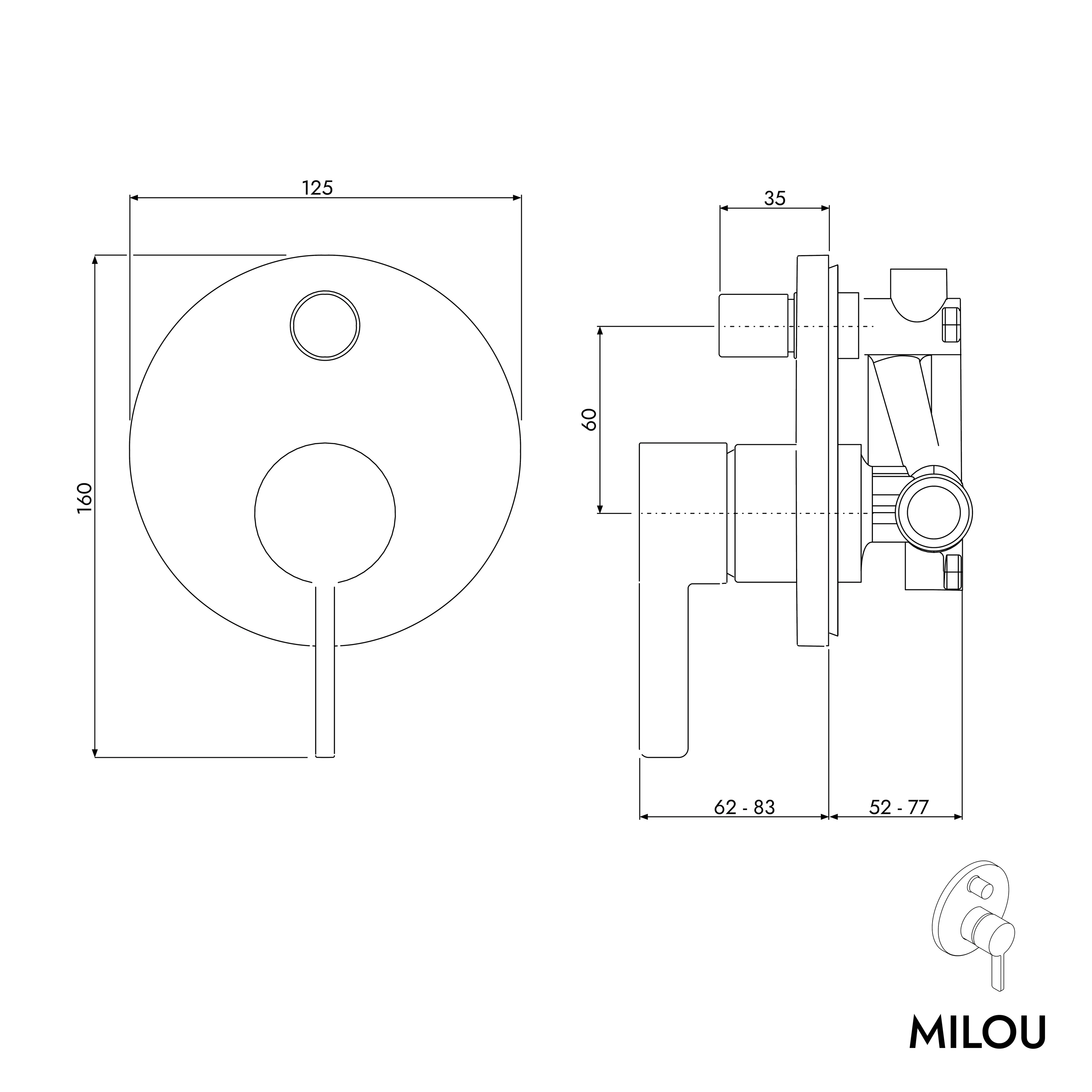 Bateria podtynkowa MILOU - Image 7