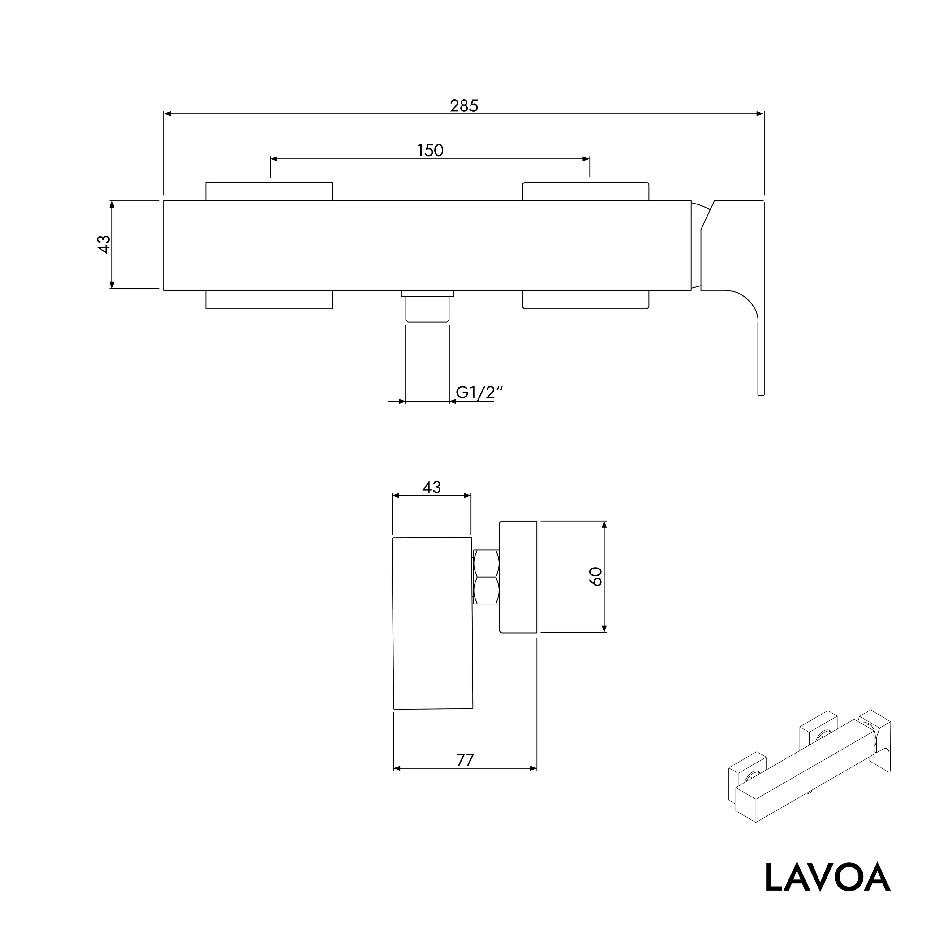 Nawierzchniowa bateria prysznicowa LAVOA - Image 7