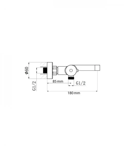 Bateria termostatyczna wannowo-prysznicowa naścienna 4051 czarny mat - Image 3