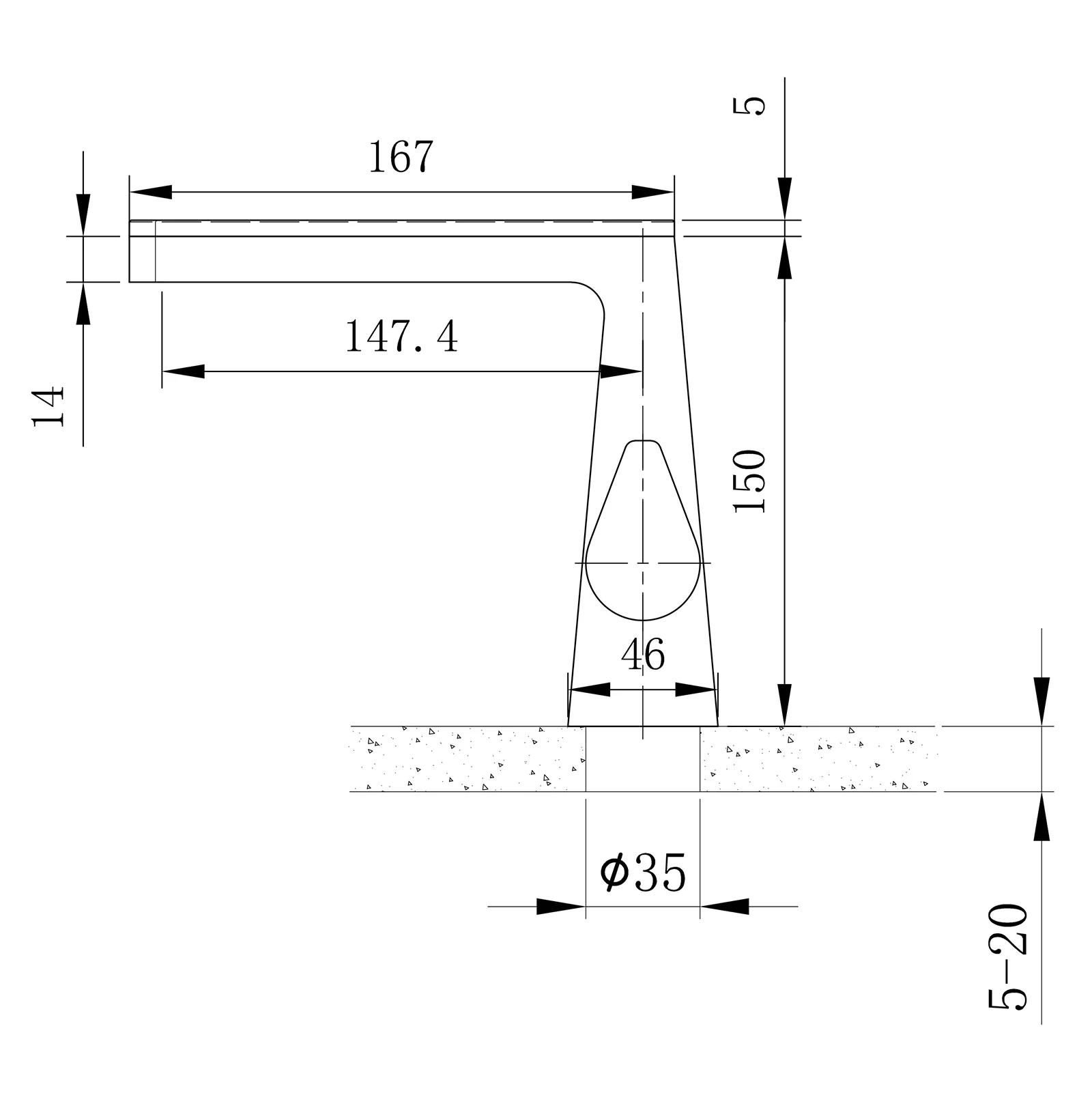 Bateria umywalkowa z mieszaczem NT7320 kaskadowa - Image 3
