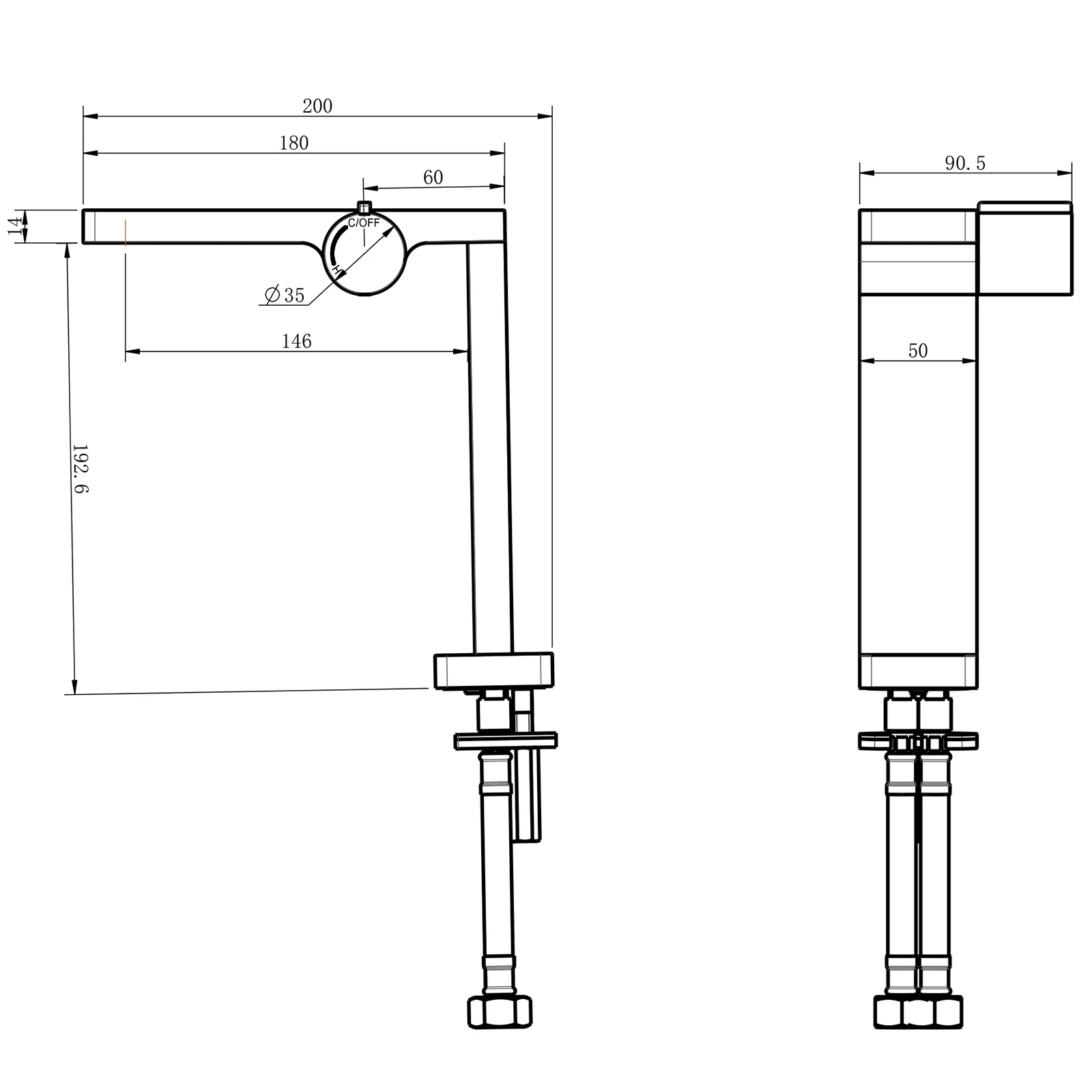 Design bateria umywalkowa bateria łazienkowa NT3220G - Image 7