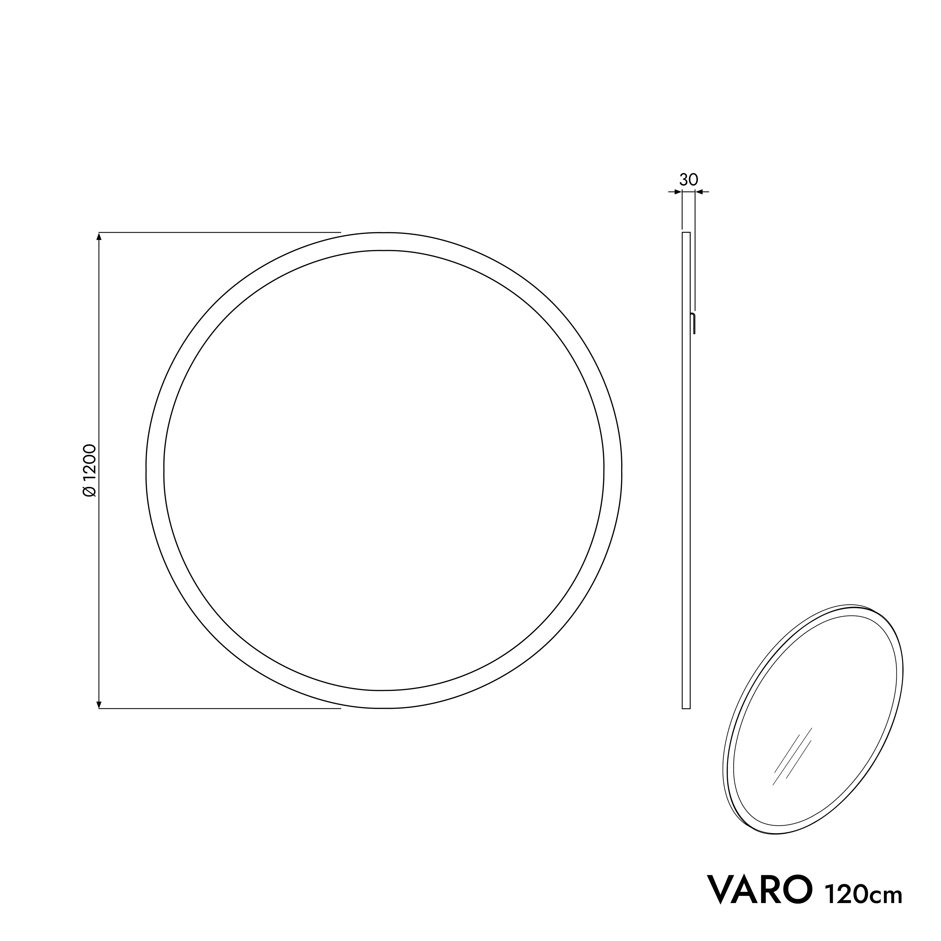Lustro łazienkowe VARO FRAME okrągłe - Image 18