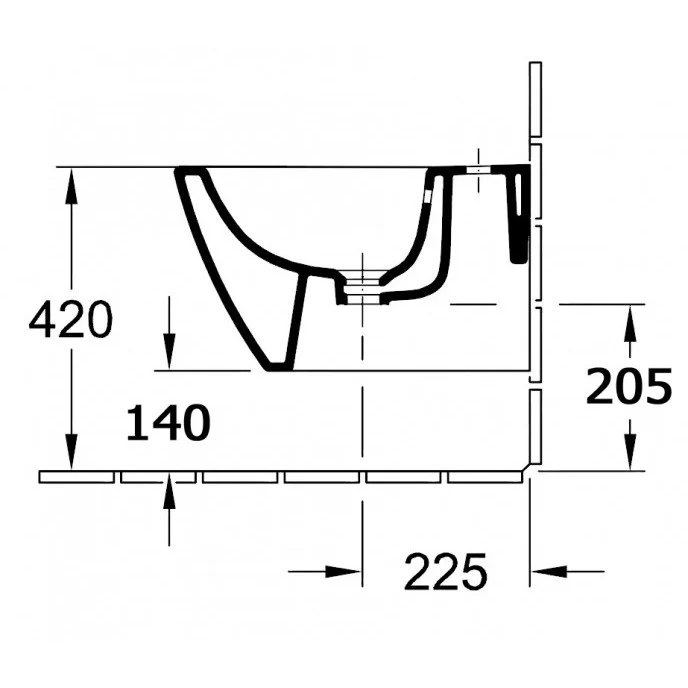 Bidet wiszący na ścianie BH101 - Image 3