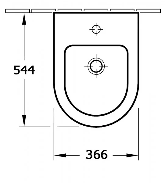 Bidet ścienny wiszący CH2019V - Image 2