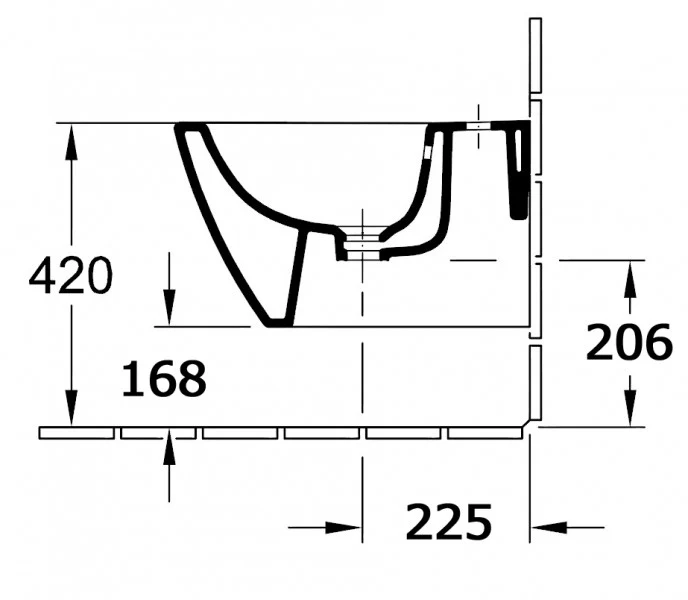 Bidet ścienny wiszący CH2019V - Image 4