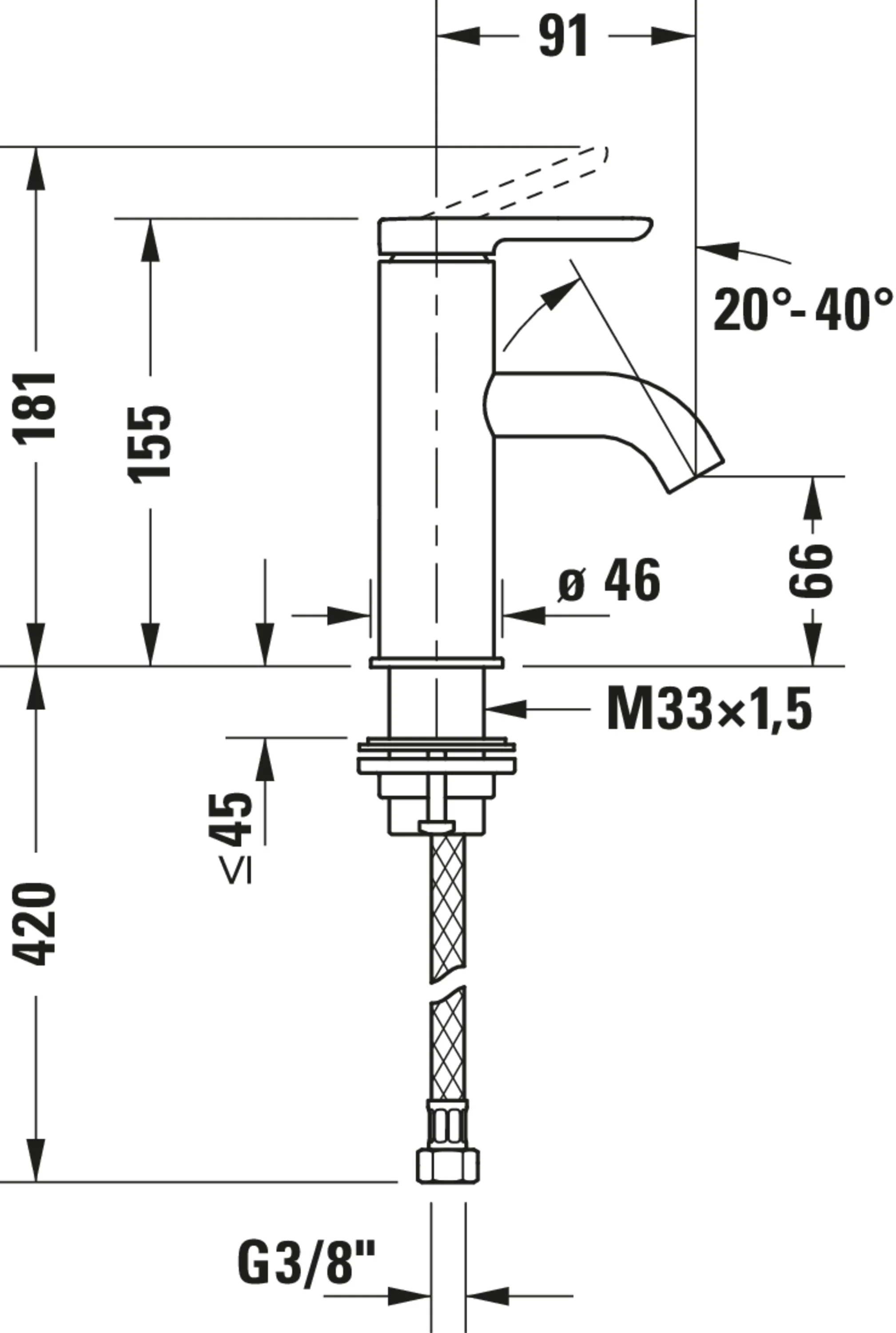 Duravit C.1 bateria umywalkowa jednouchwytowa S - Image 4
