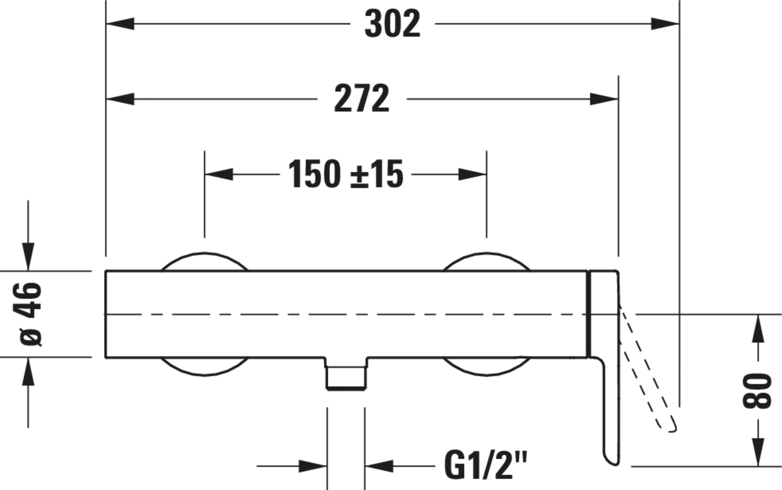 Duravit C.1 jednouchwytowa bateria prysznicowa natynkowa - Image 4