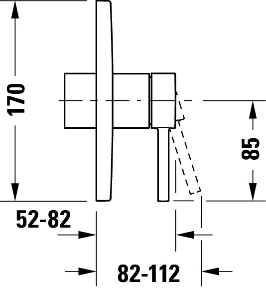 Jednouchwytowa bateria prysznicowa Duravit Circle - Image 3