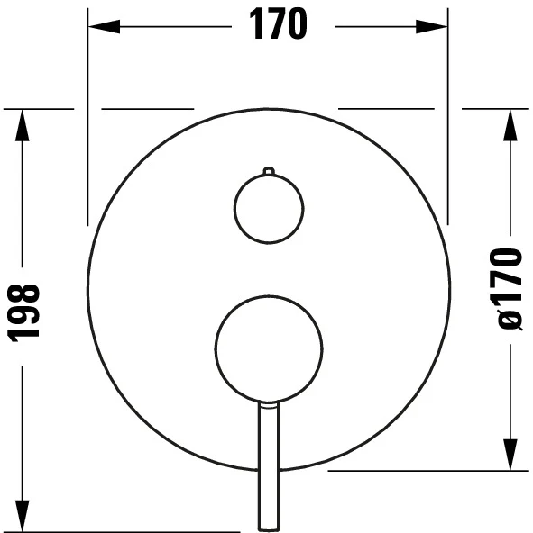 Jednouchwytowa bateria prysznicowa Duravit Circle - Image 2