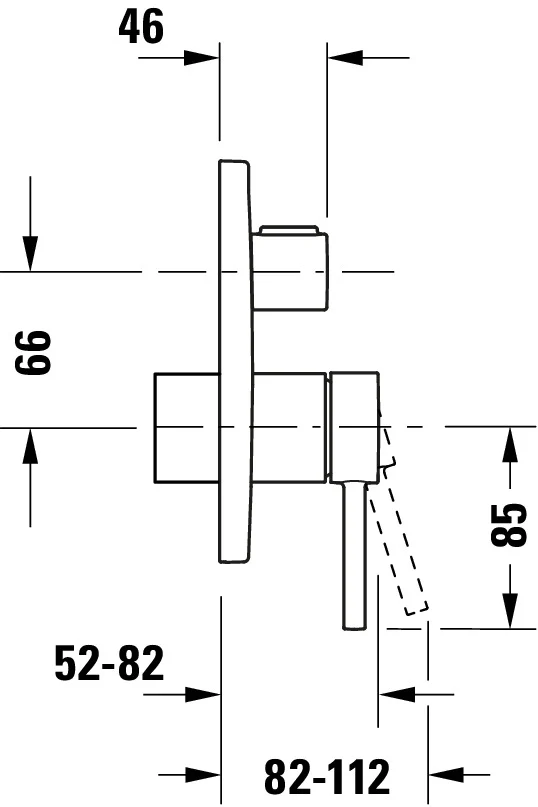 Jednouchwytowa bateria prysznicowa Duravit Circle - Image 3