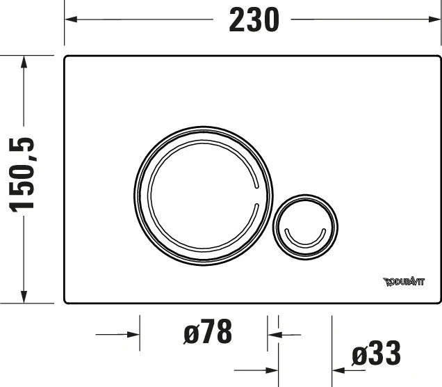 Duravit DuraSystem płytka uruchamiająca Beta 120, do WC  - Image 6