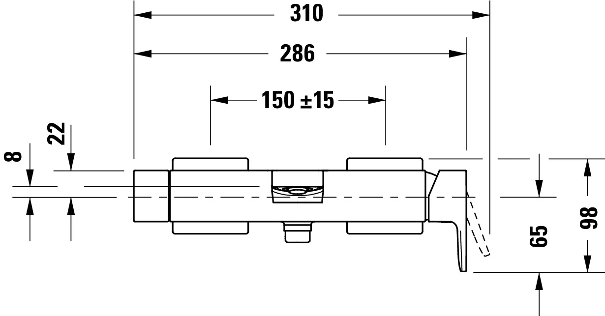 Duravit Manhattan jednouchwytowa bateria wannowa - Image 7