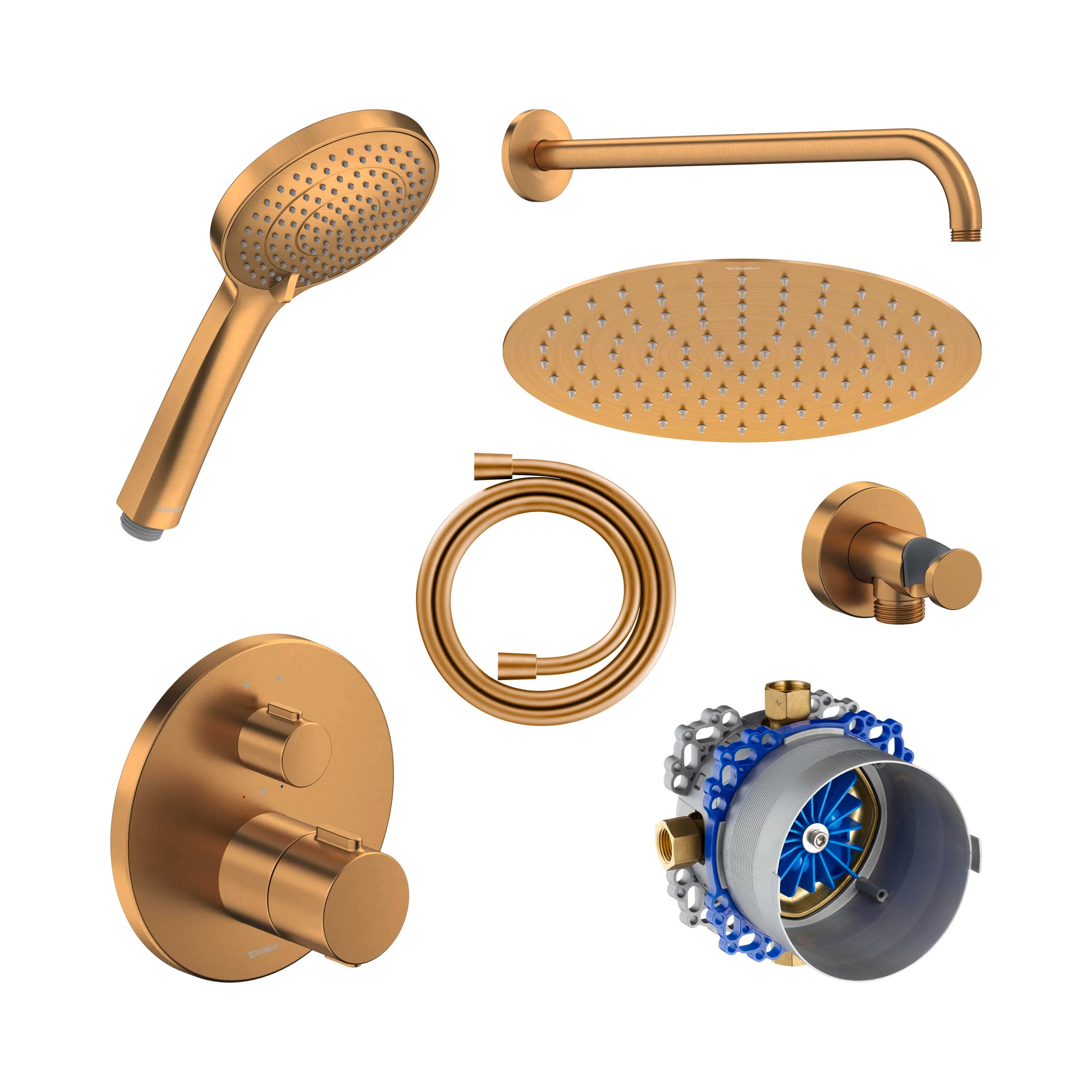 Podtynkowy system prysznicowy Duravit z termostatem i deszczownicą - Image 19