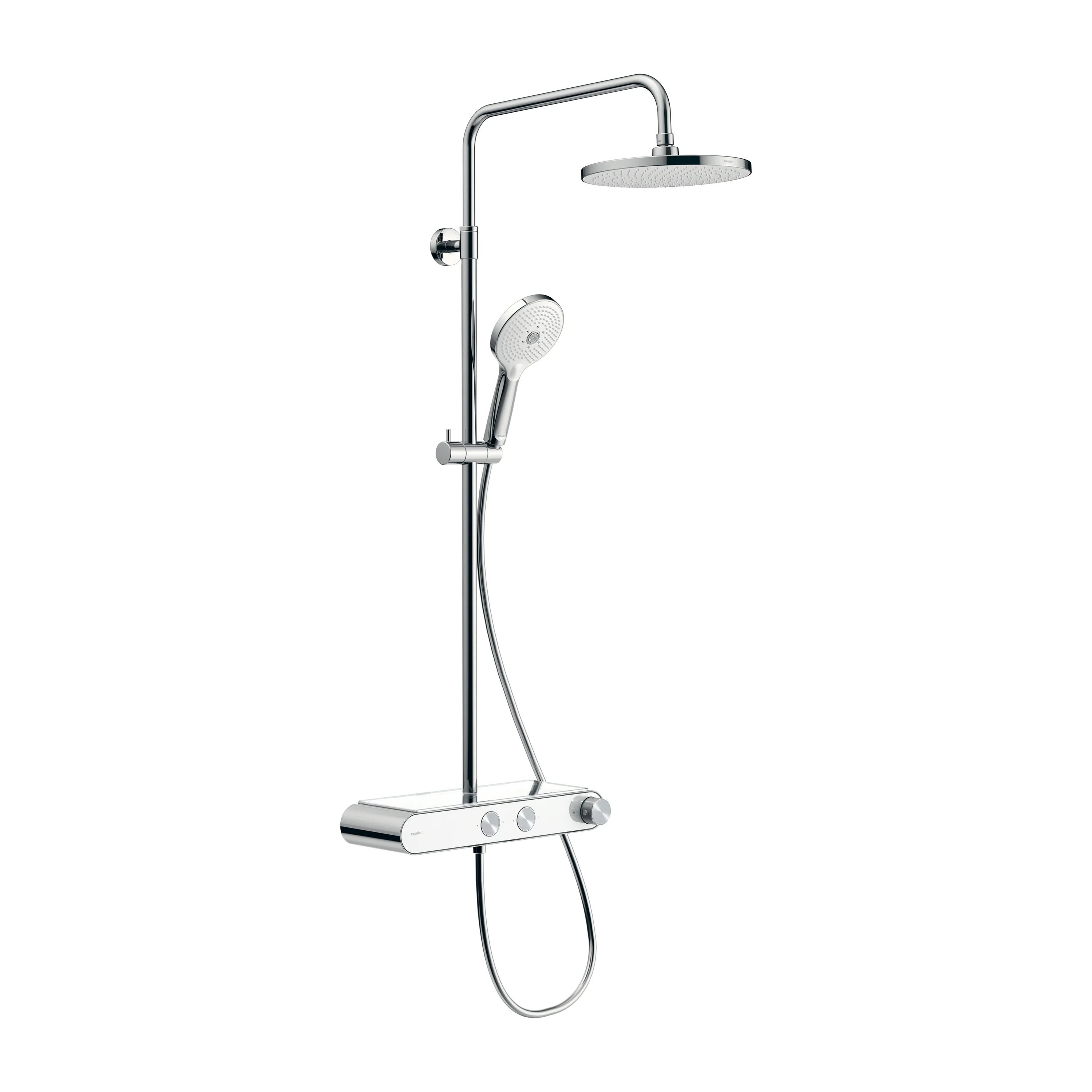 Duravit system prysznicowy z termostatem i półką szklaną