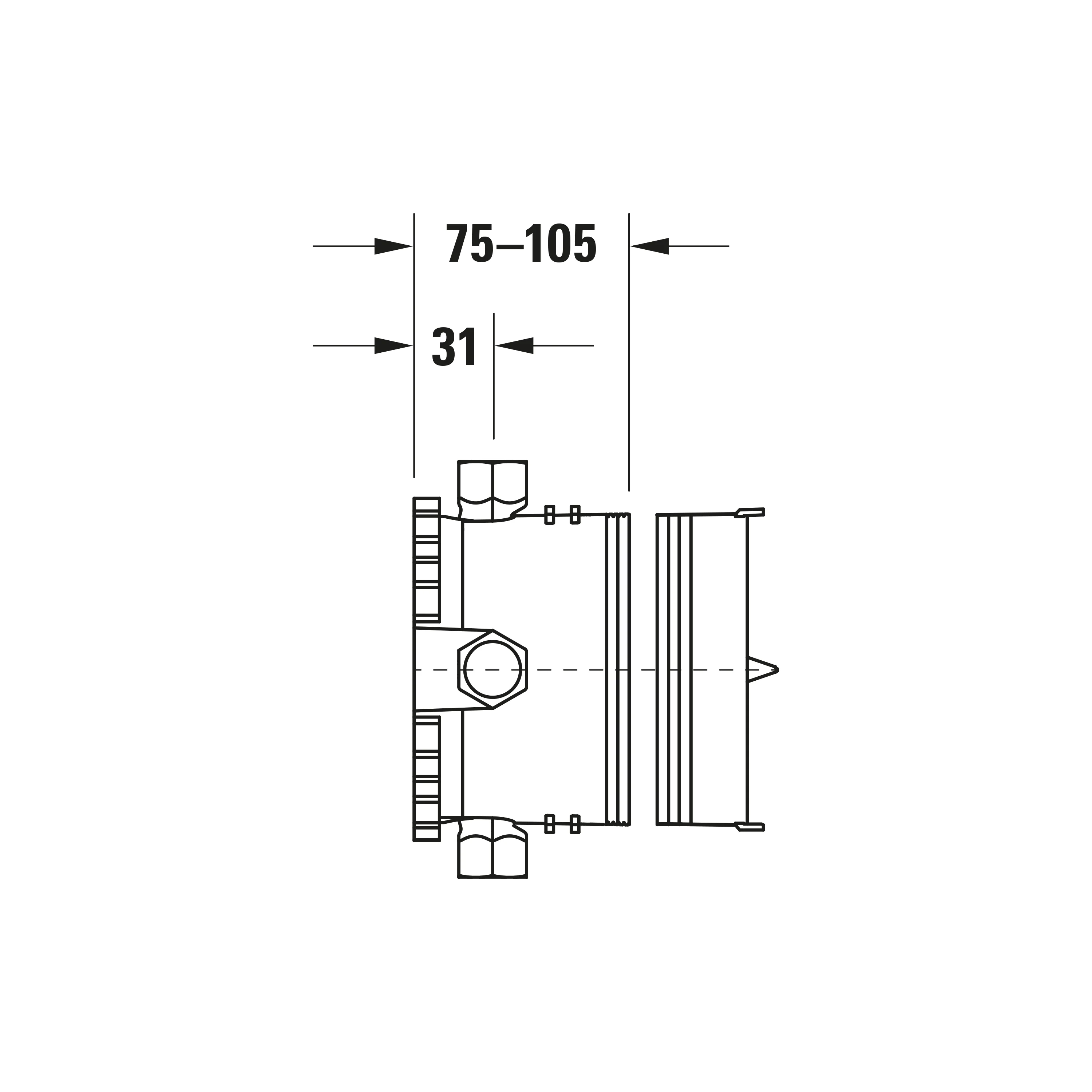 Duravit Tulum bateria prysznicowa podtynkowa z deszczownicą - Image 16