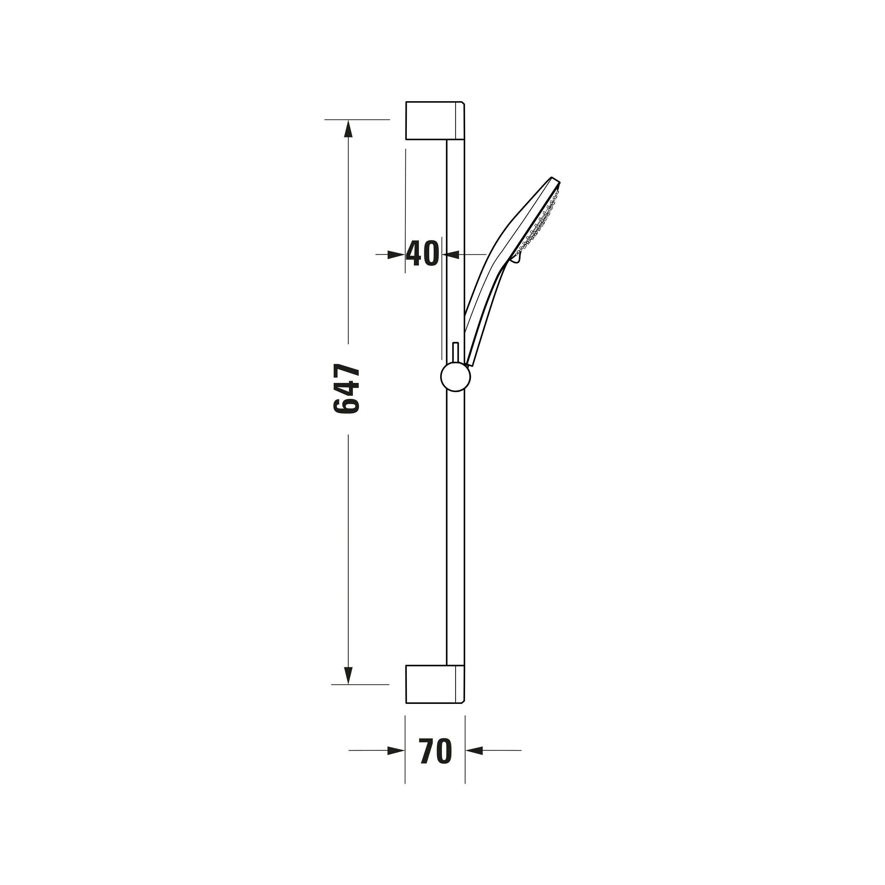 Duravit uniwersalny zestaw prysznicowy z 3 rodzajami strumienia - Image 3