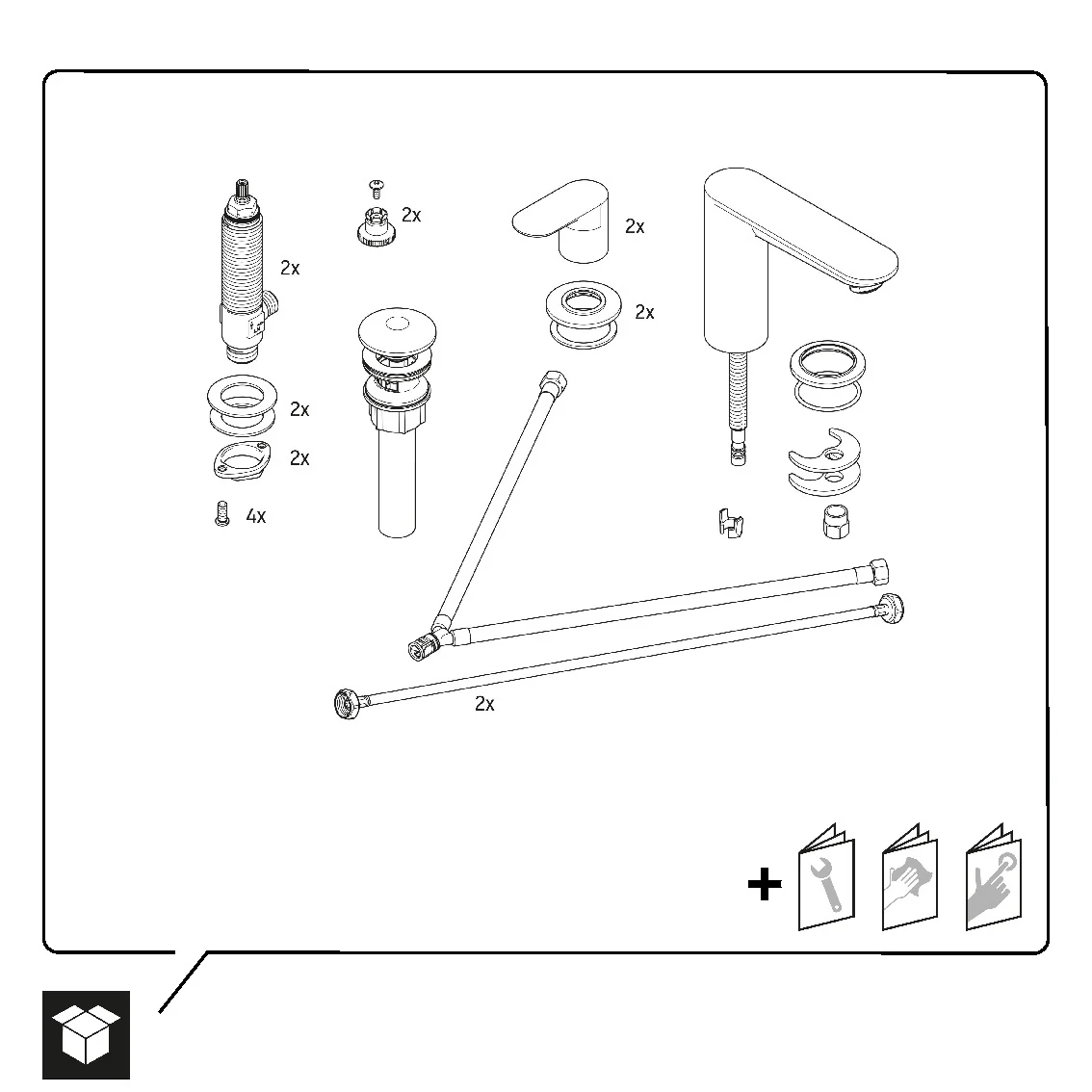 Bateria umywalkowa 3-otworowa Duravit Wave - Image 9