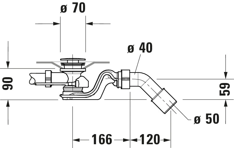 Duravit zestaw odpływowo-przelewowy chrom  - Image 6