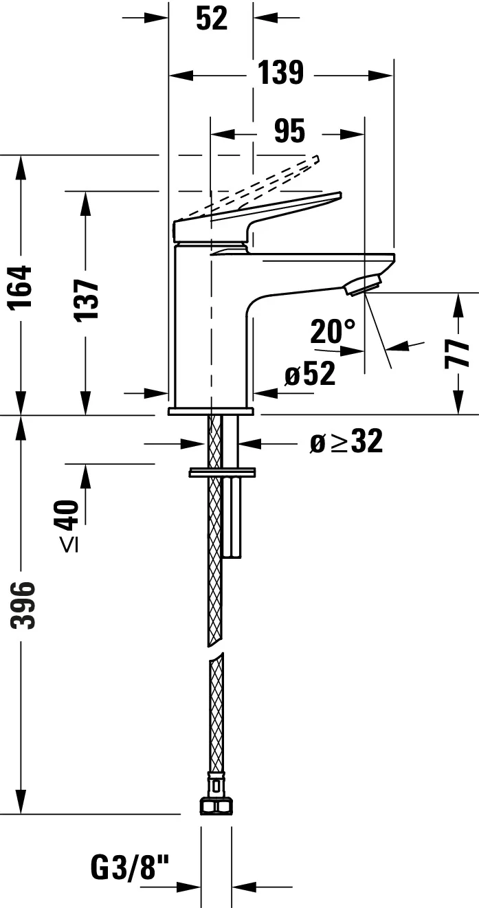 Jednouchwytowa bateria umywalkowa Duravit Wave S  - Image 10