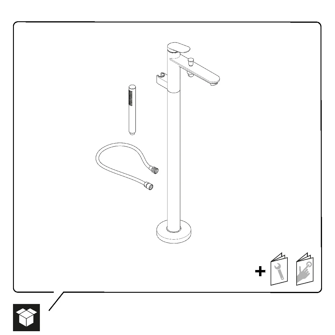 Jednouchwytowa bateria wannowa stojąca Duravit Wave - Image 14