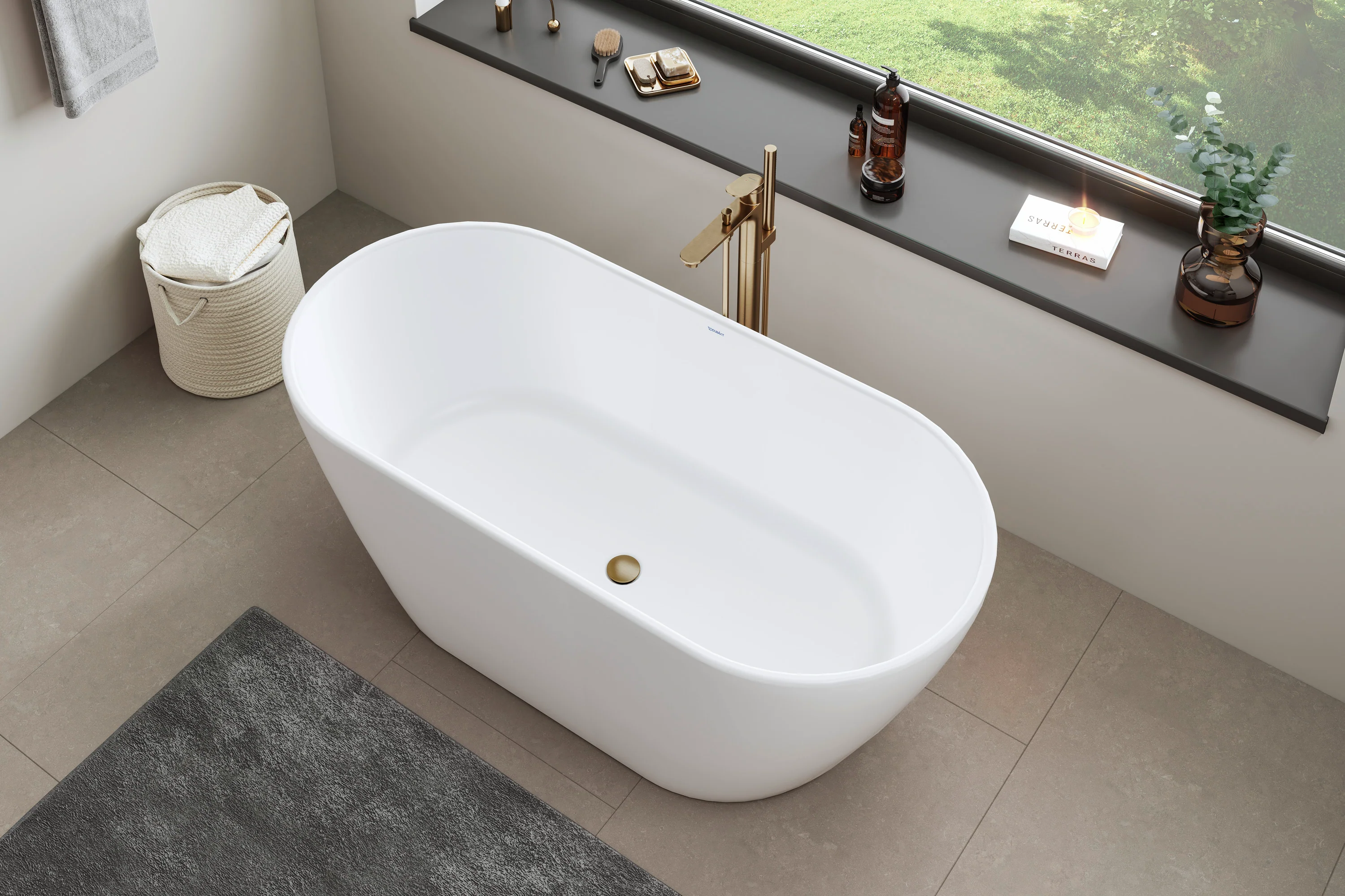 Jednouchwytowa bateria wannowa stojąca Duravit Wave - Image 9