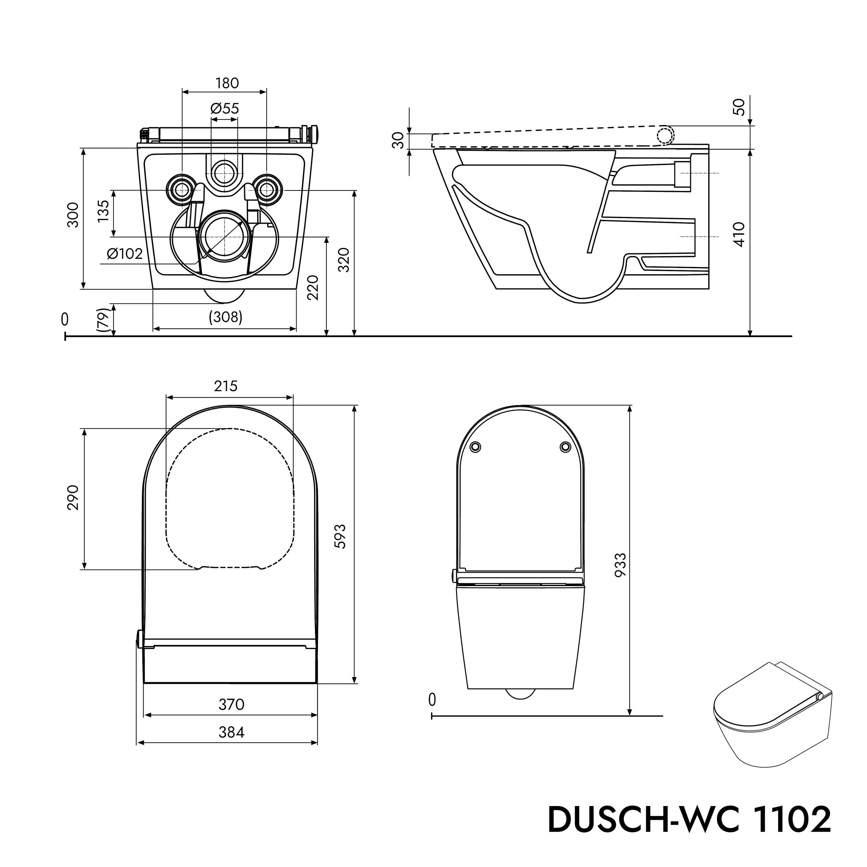 Kompletny zestaw WC 18: Toaleta myjąca Pro+ 1102 - Image 12
