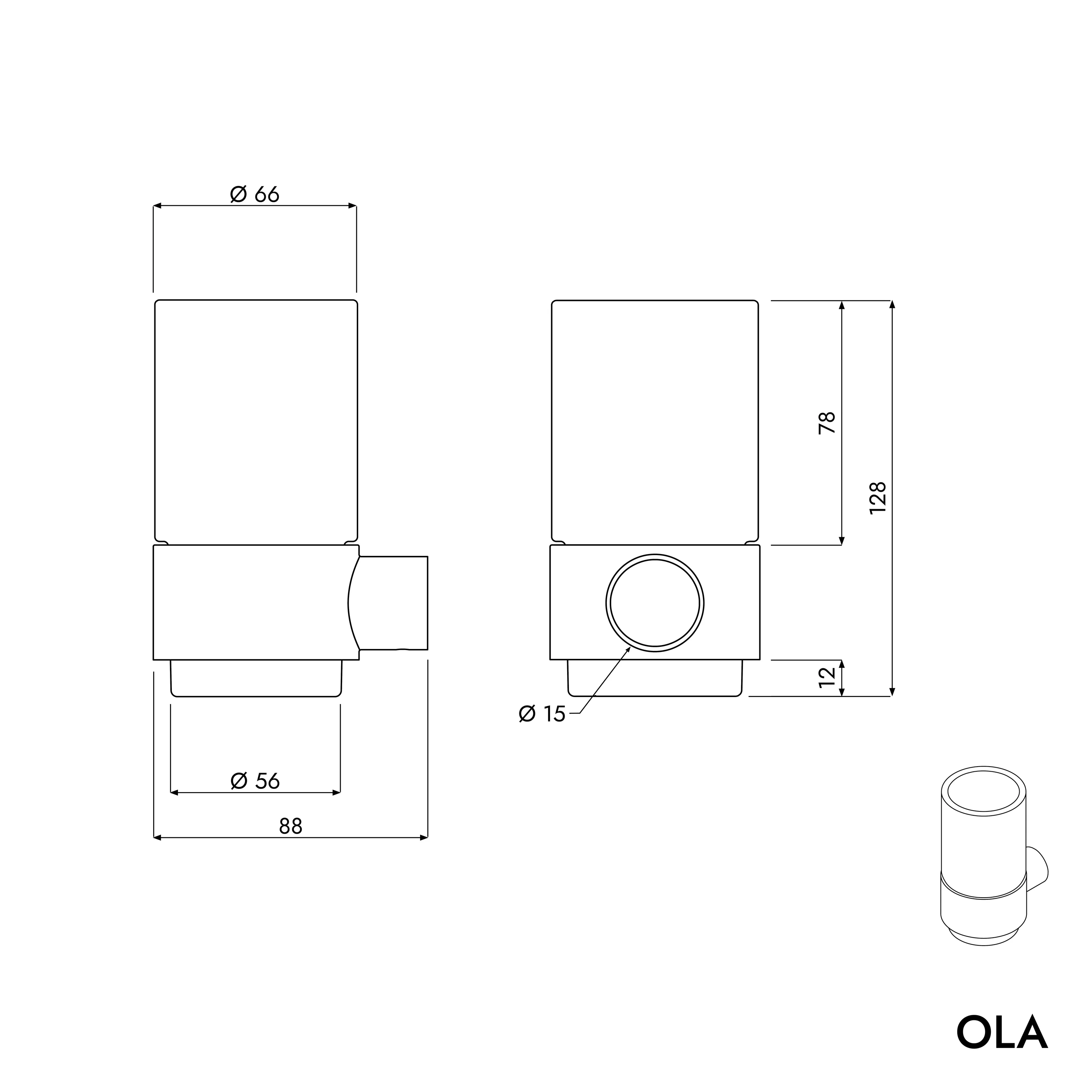 Kubek na szczoteczki do zębów OLA - Image 7