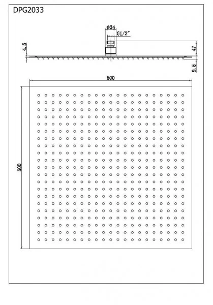 Kwadratowa deszczownica DPG2033 - Image 3