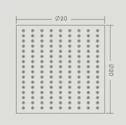 Kwadratowa deszczownica prysznicowa DPG2023 - Image 4