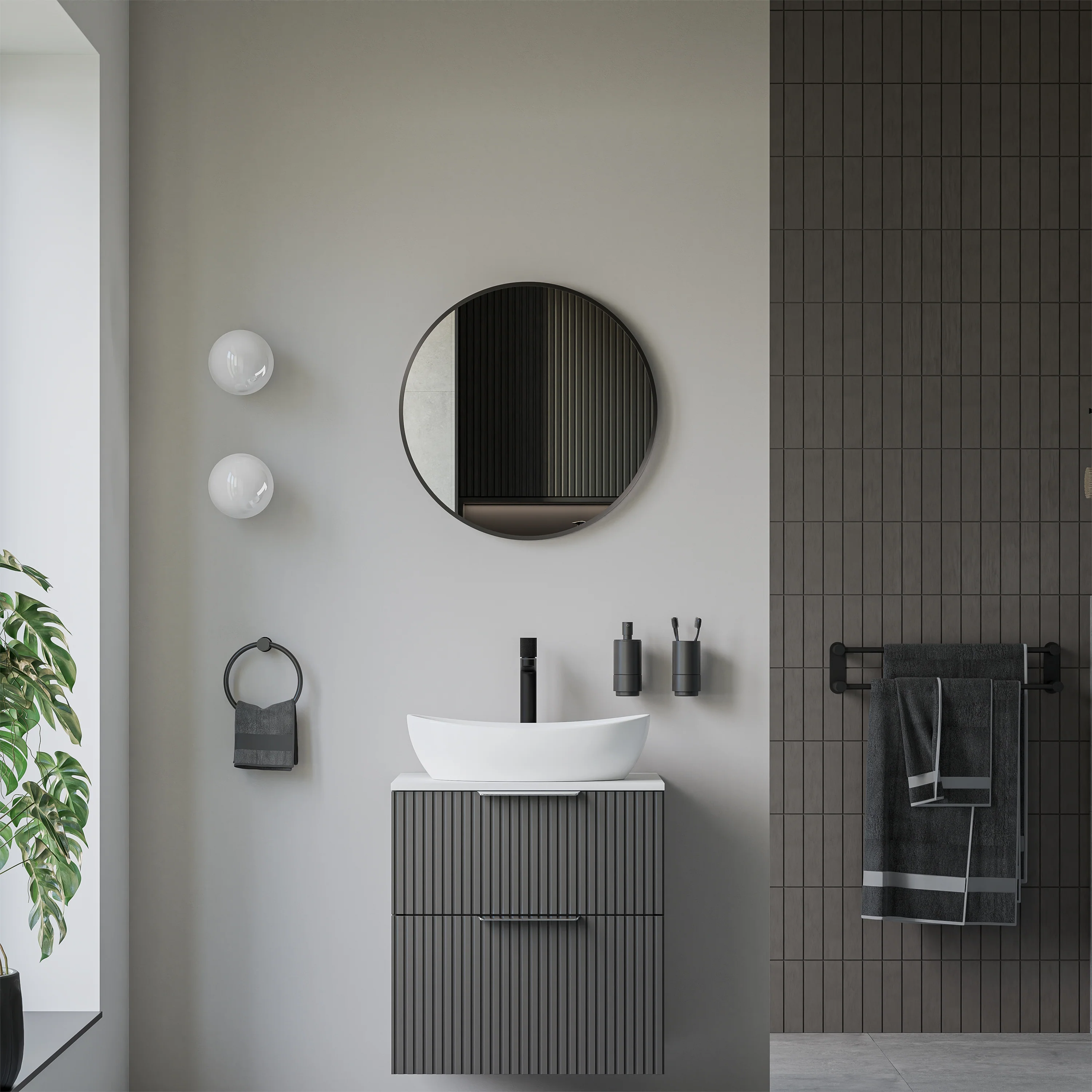 Okrągłe lustro łazienkowe 8232 - Image 3