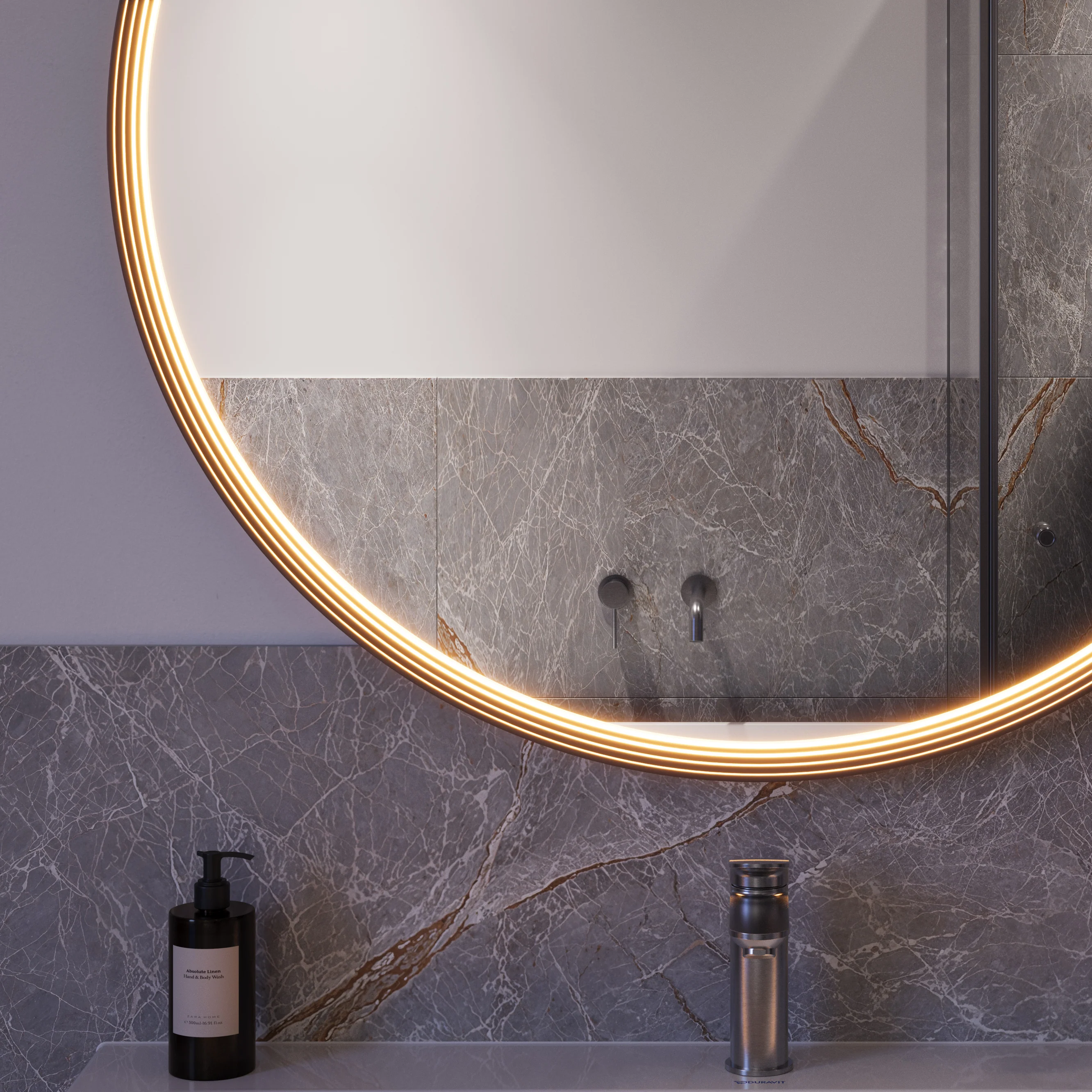 Lustro łazienkowe LED BELDIVO okrągłe - 100 cm - Image 6