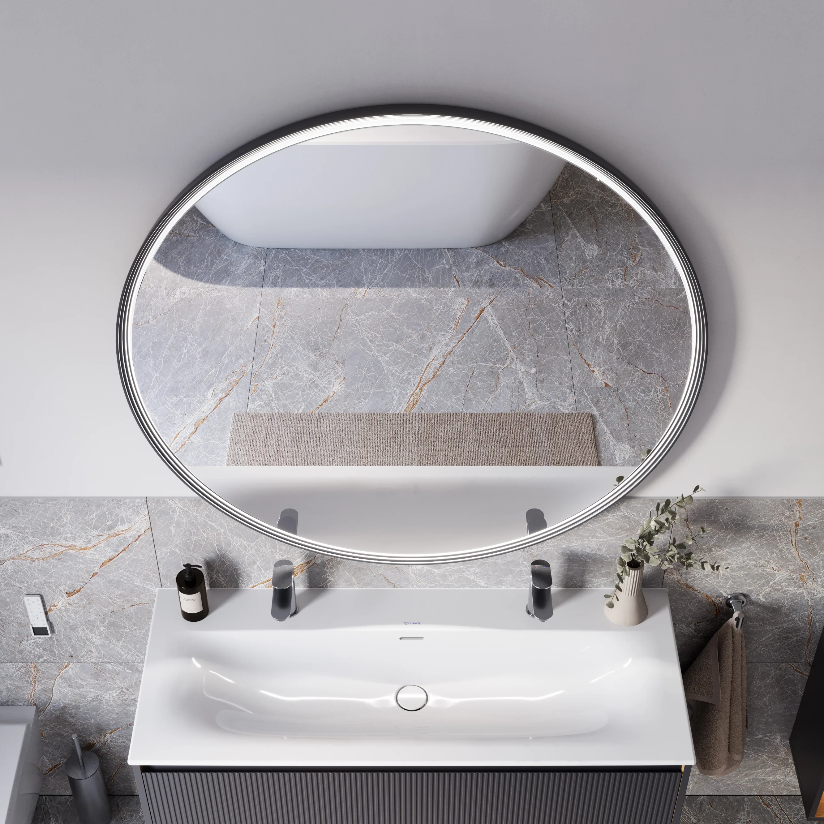 Lustro łazienkowe LED BELDIVO okrągłe - 120 cm - Image 3