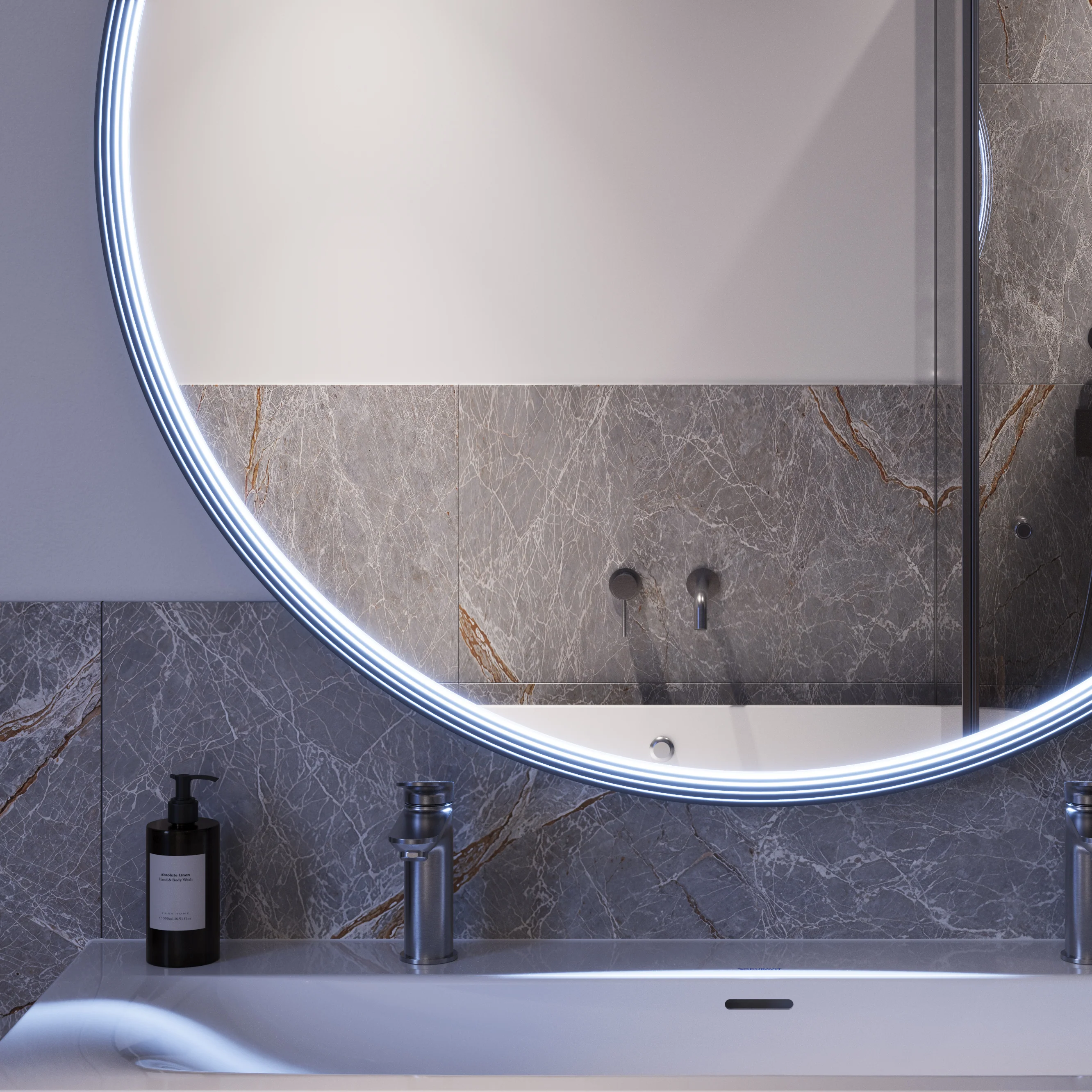 Lustro łazienkowe LED BELDIVO okrągłe - 120 cm - Image 5