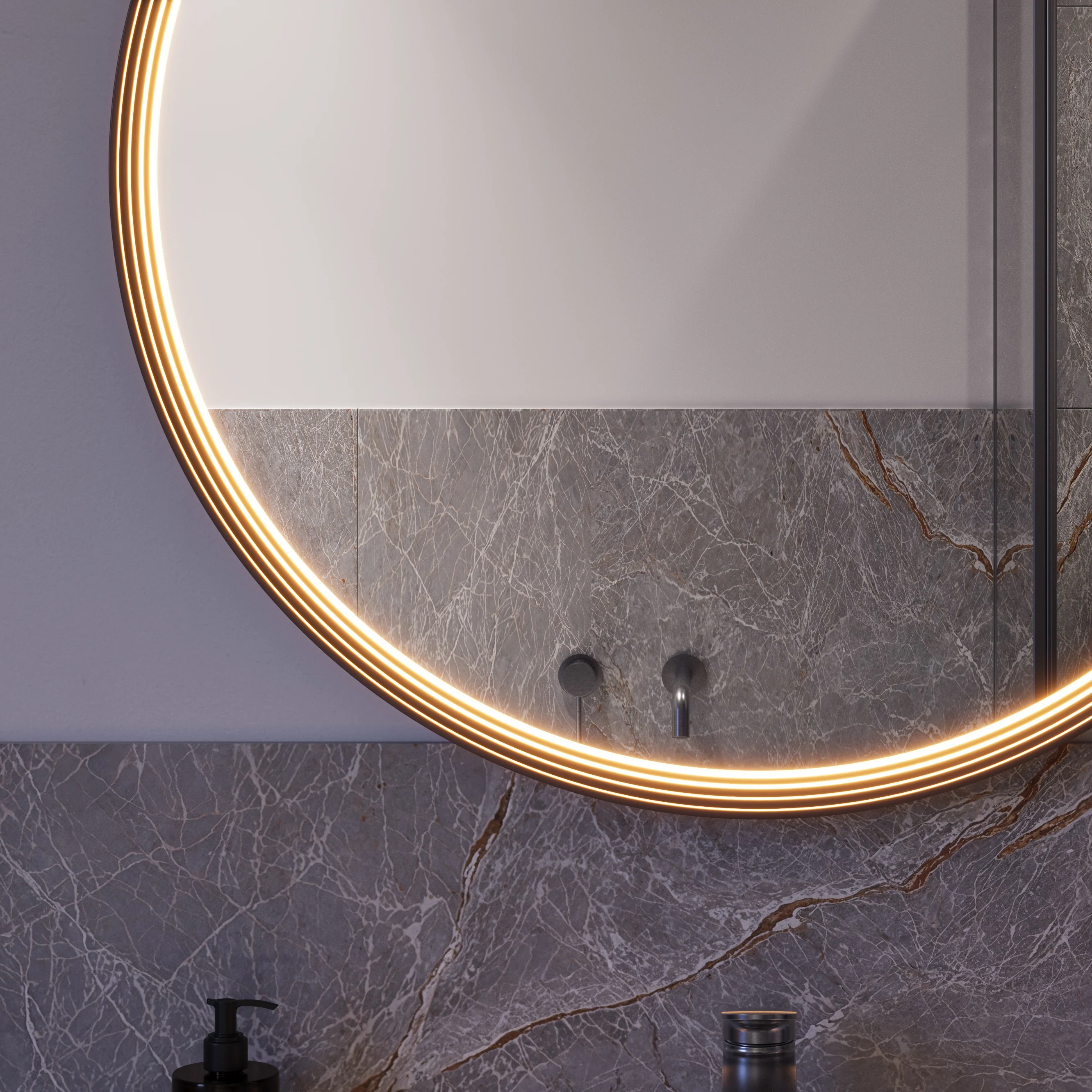 Lustro łazienkowe LED BELDIVO okrągłe - 80 cm - Image 6