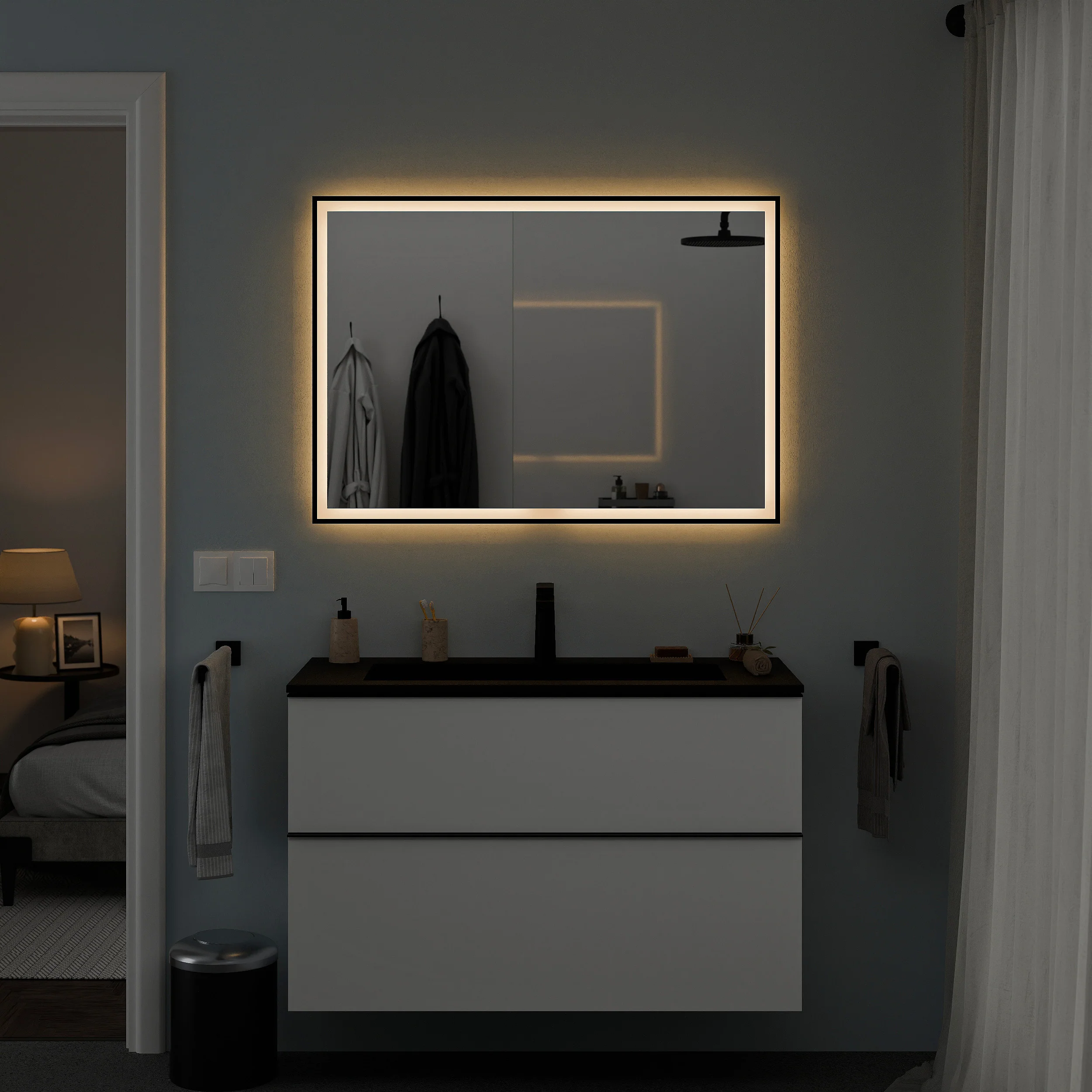 Lustro łazienkowe VARO FRAME prostokątne - Image 11