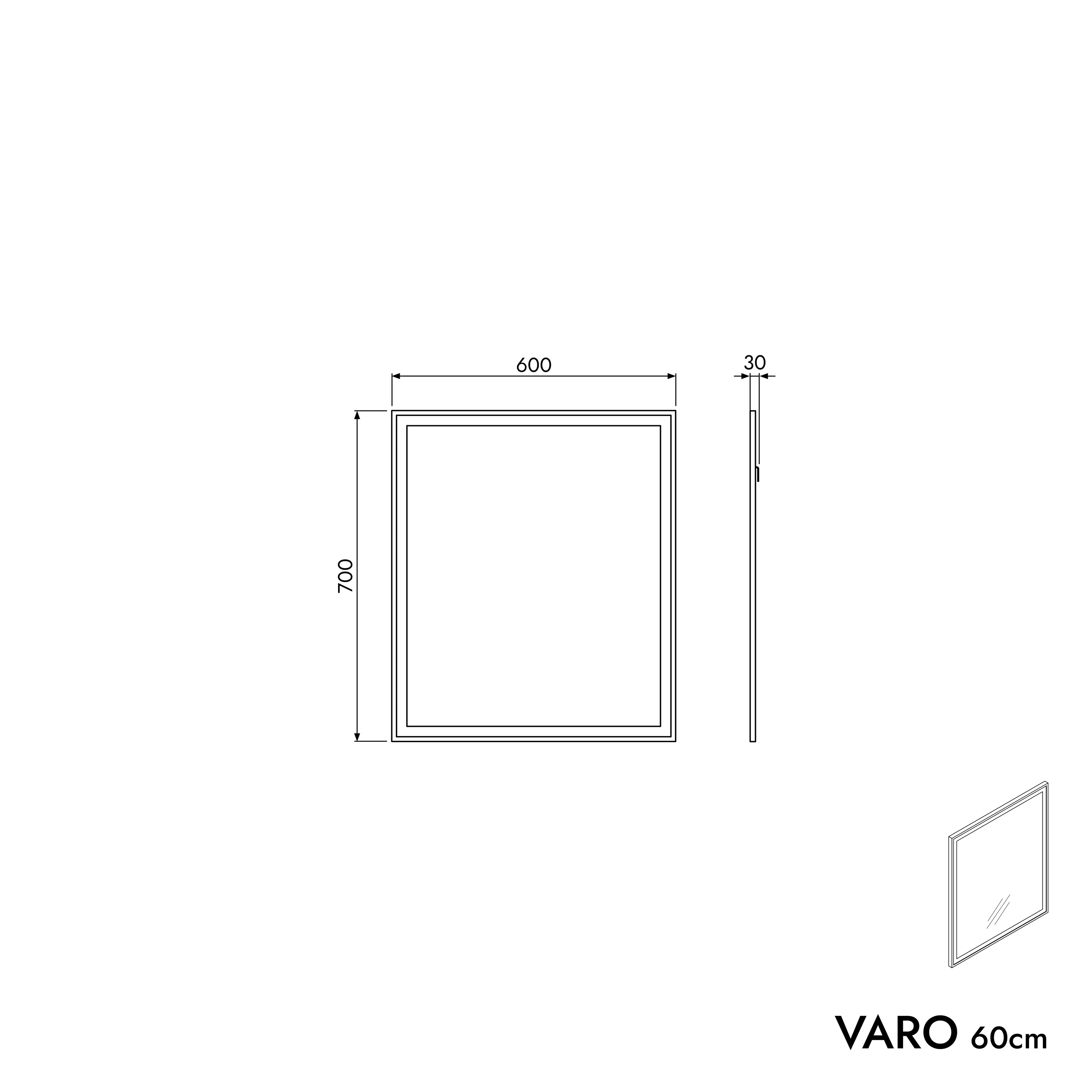 Lustro łazienkowe VARO FRAME prostokątne - Image 19