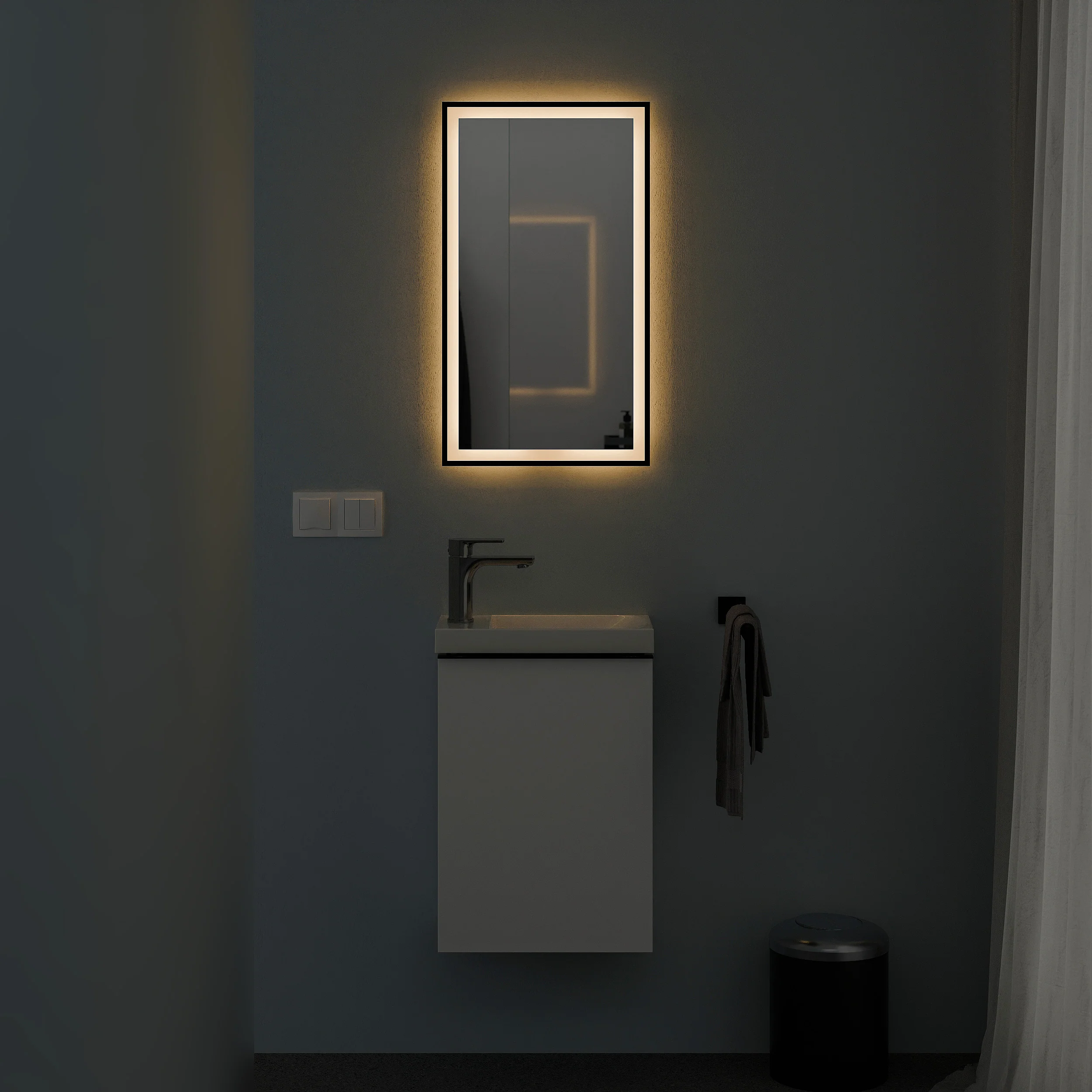 Lustro łazienkowe VARO FRAME prostokątne - Image 3
