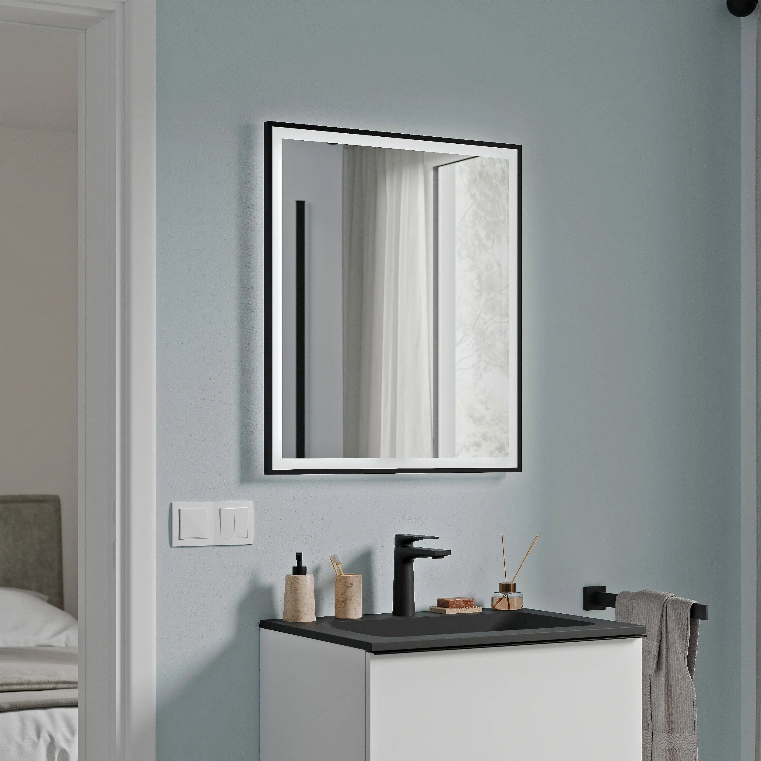 Lustro łazienkowe VARO FRAME prostokątne - Image 5