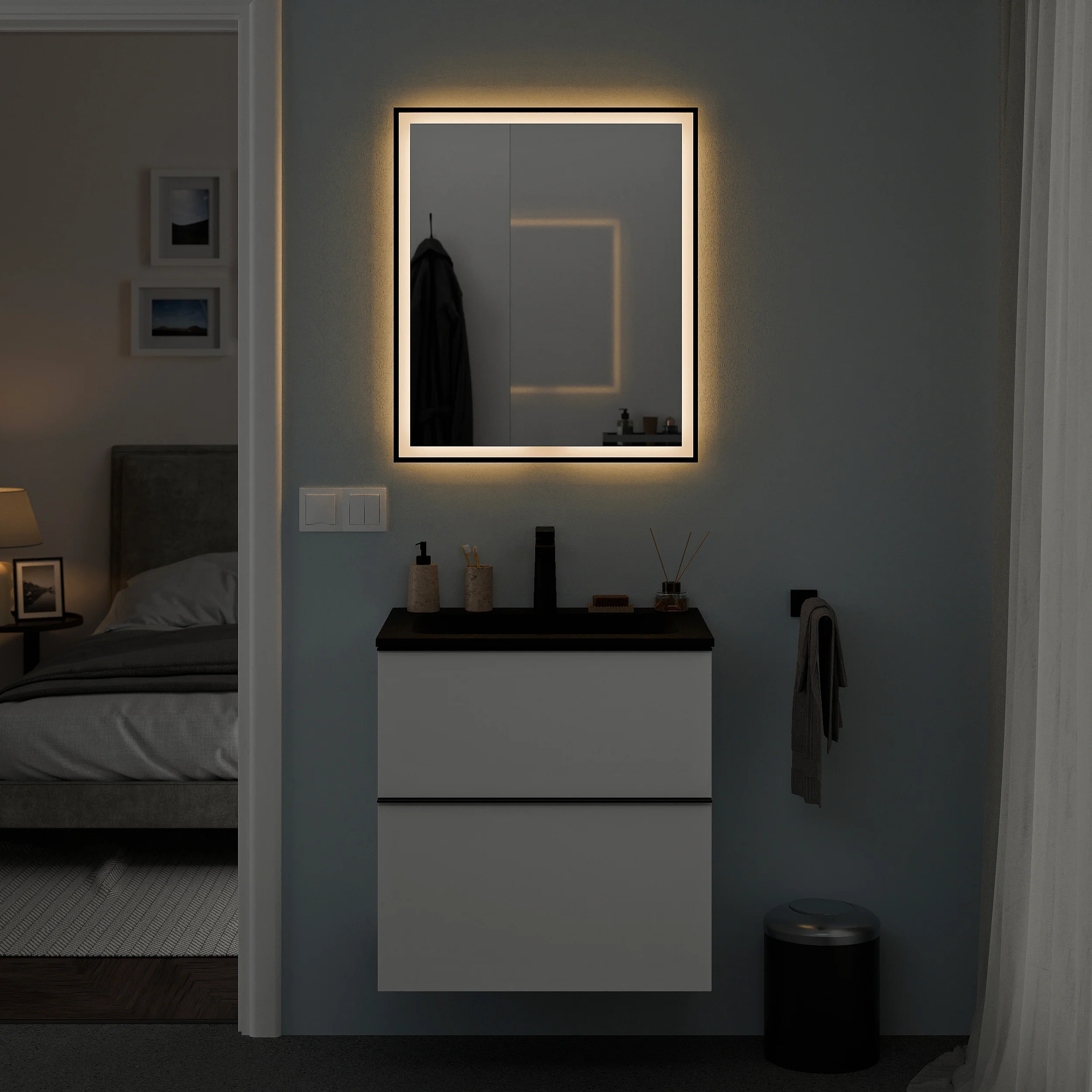 Lustro łazienkowe VARO FRAME prostokątne - Image 6