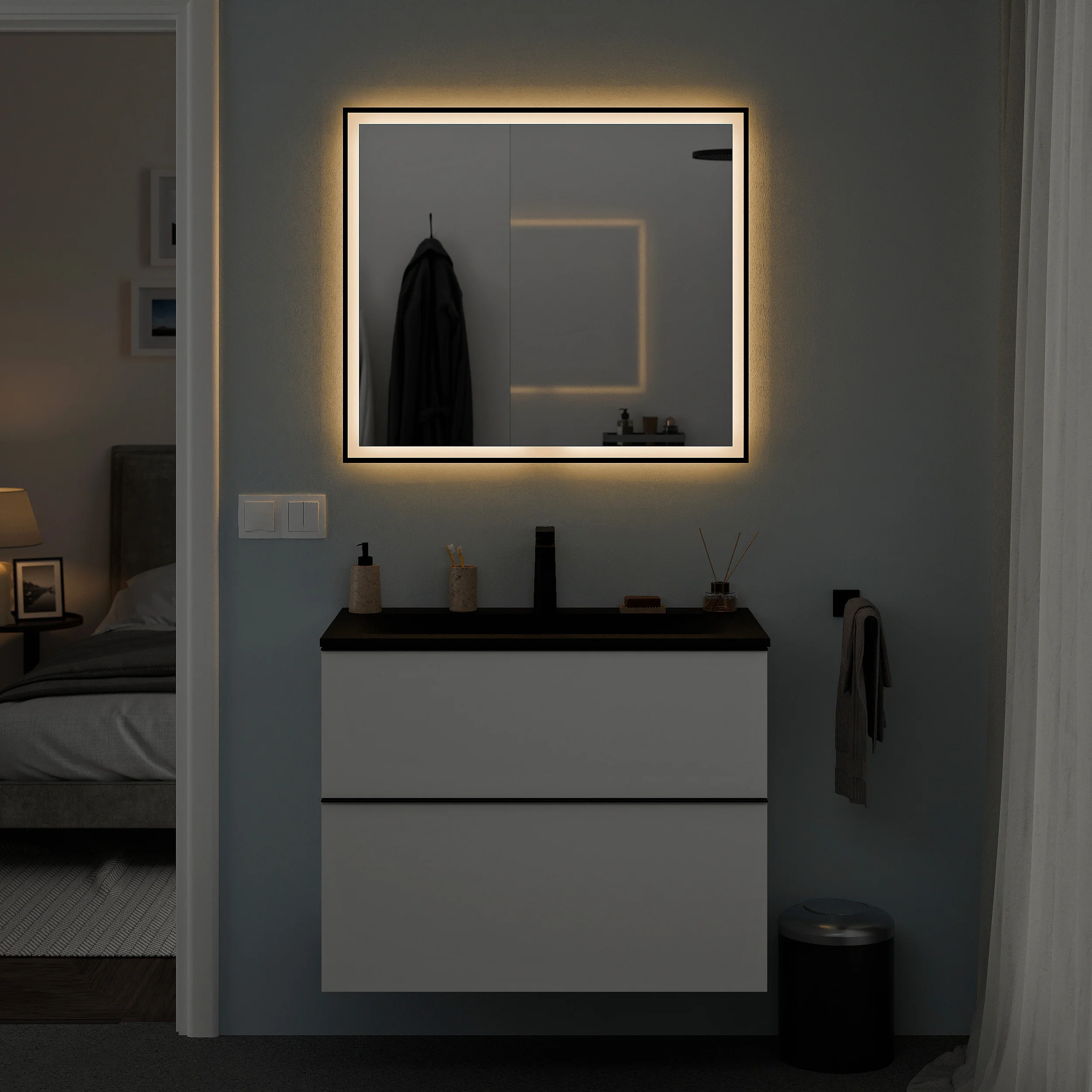 Lustro łazienkowe VARO FRAME prostokątne - Image 8