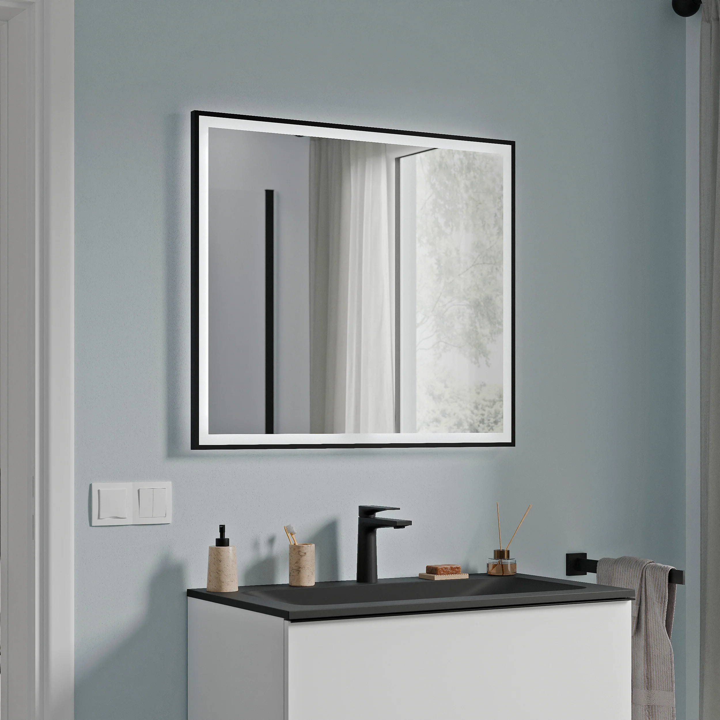 Lustro łazienkowe VARO FRAME prostokątne - Image 9