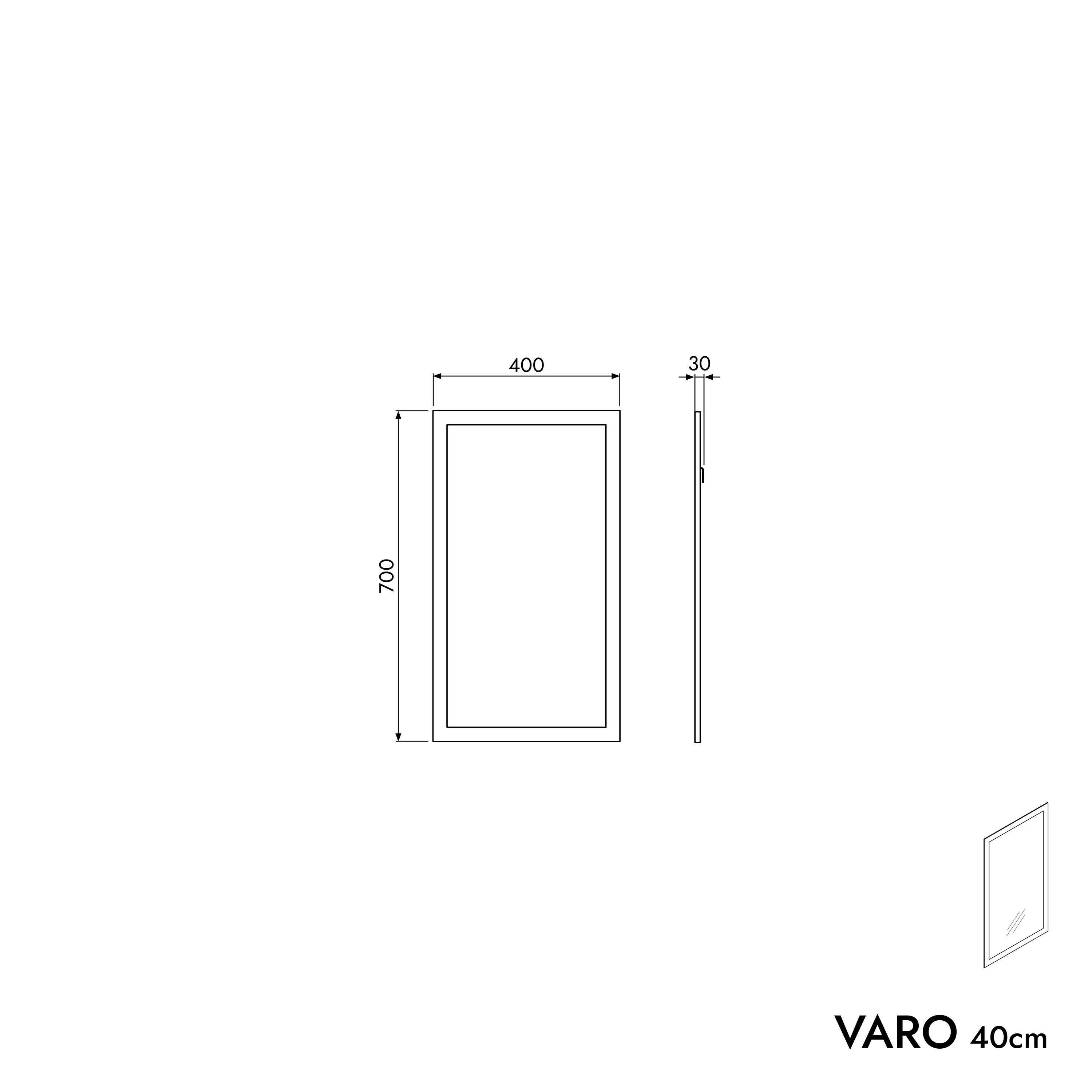 Lustro łazienkowe VARO prostokątne - Image 19