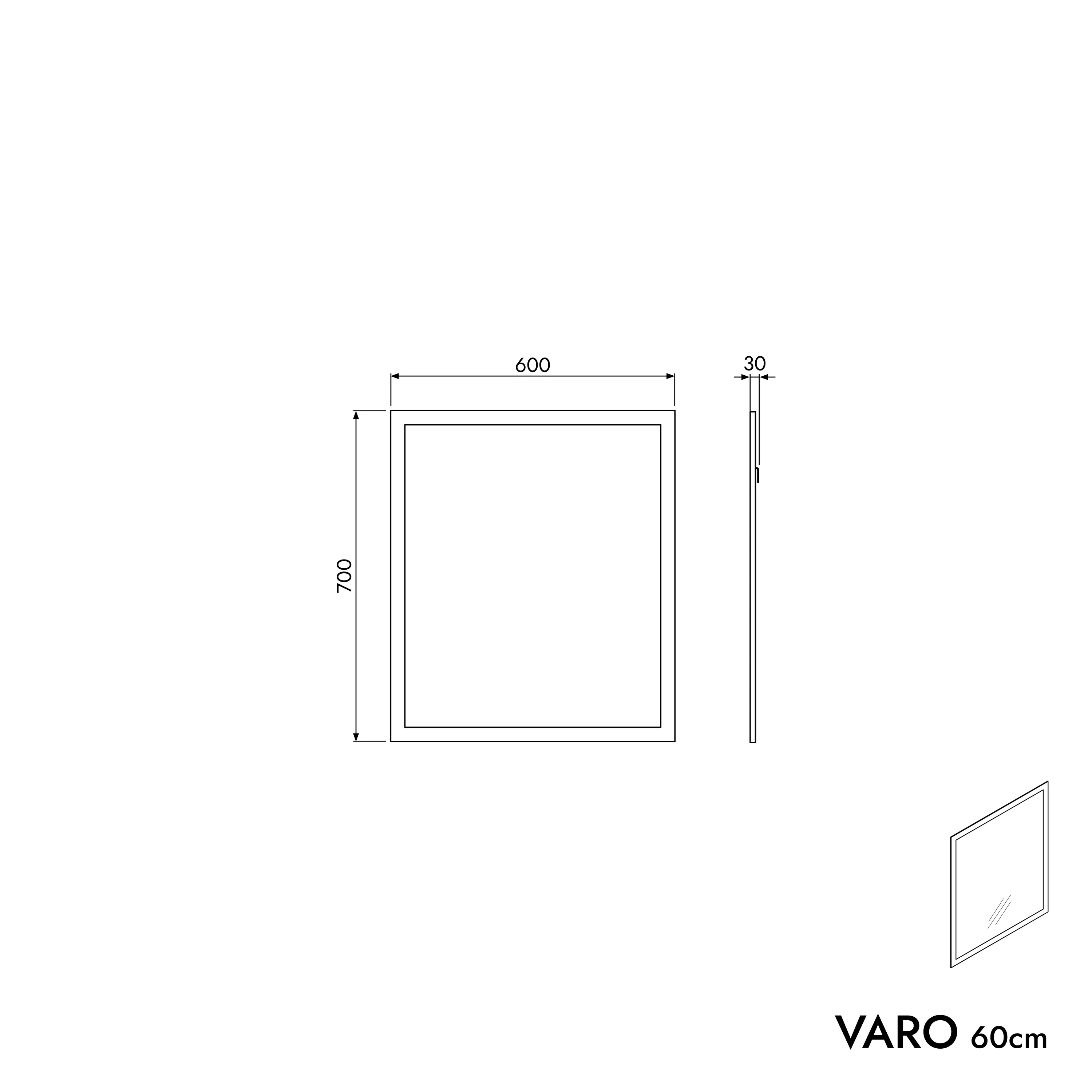Lustro łazienkowe VARO prostokątne - Image 20