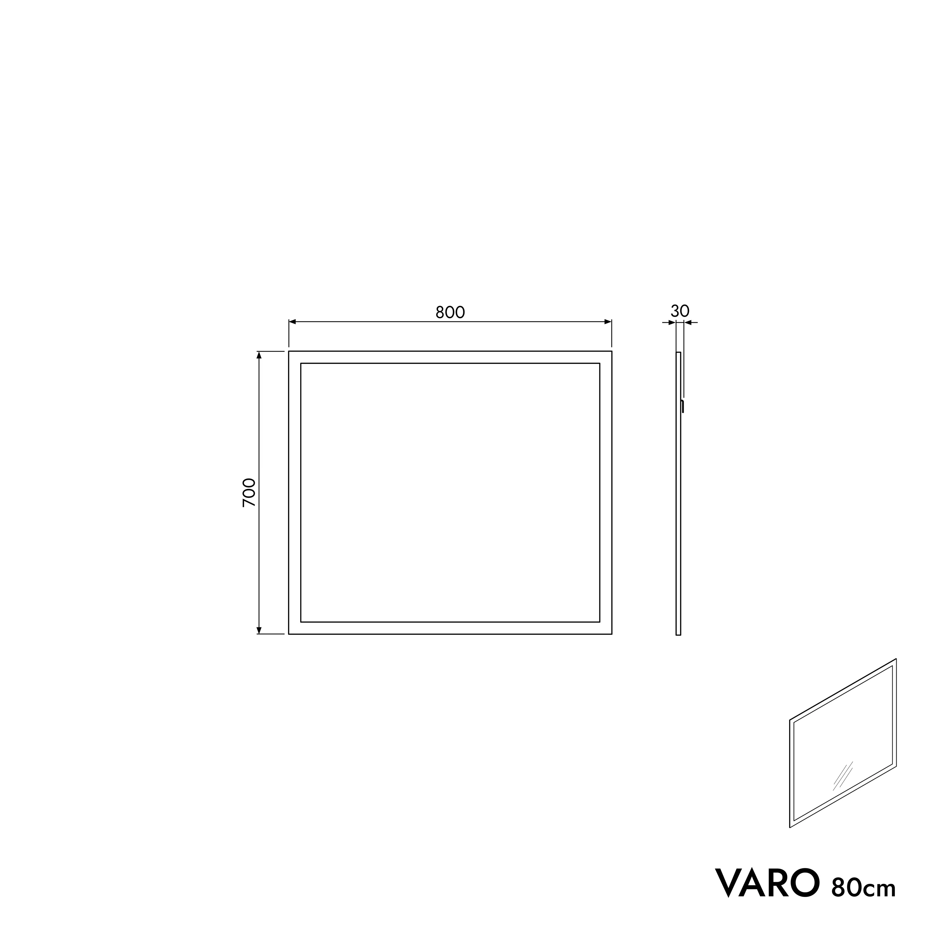 Lustro łazienkowe VARO prostokątne - Image 21
