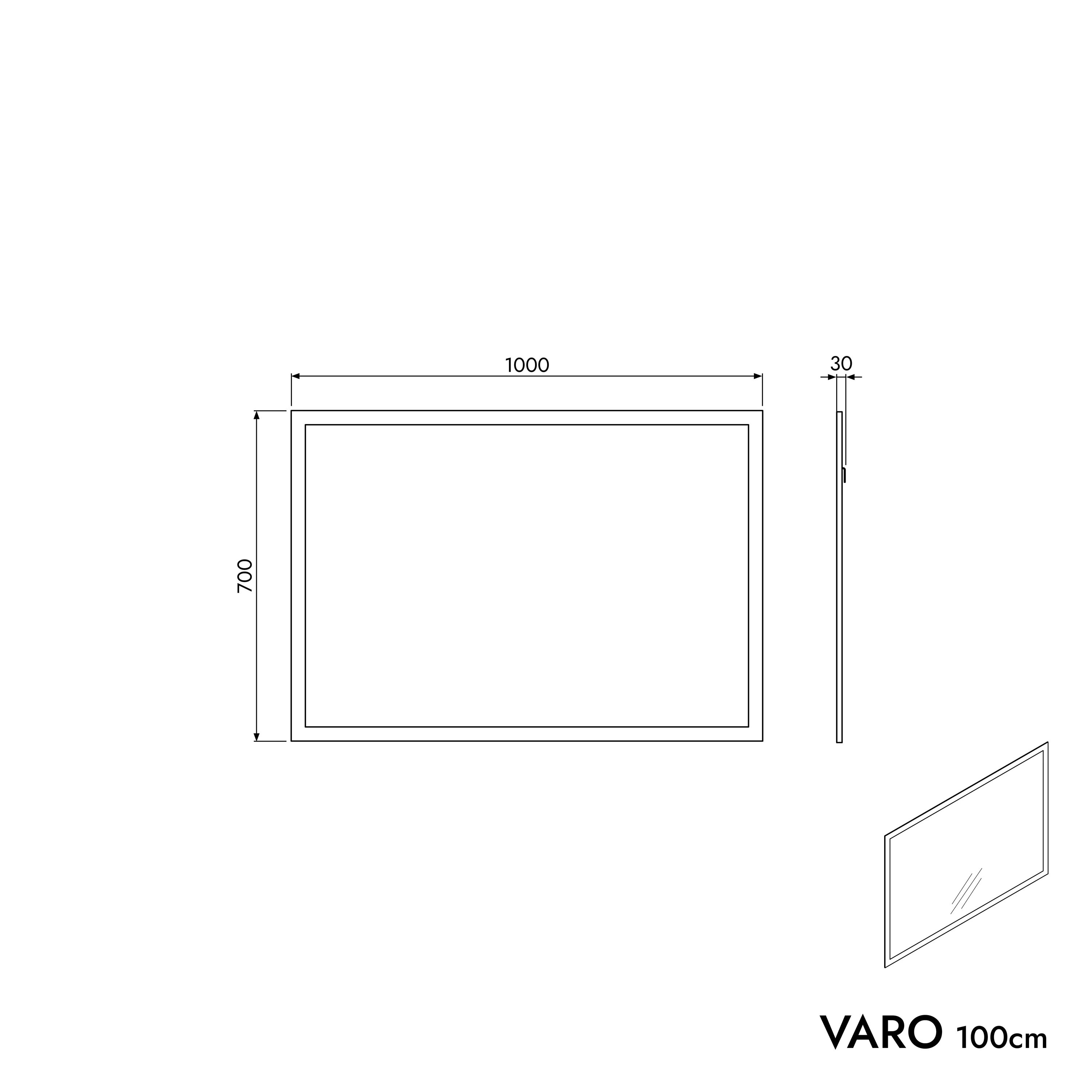 Lustro łazienkowe VARO prostokątne - Image 22