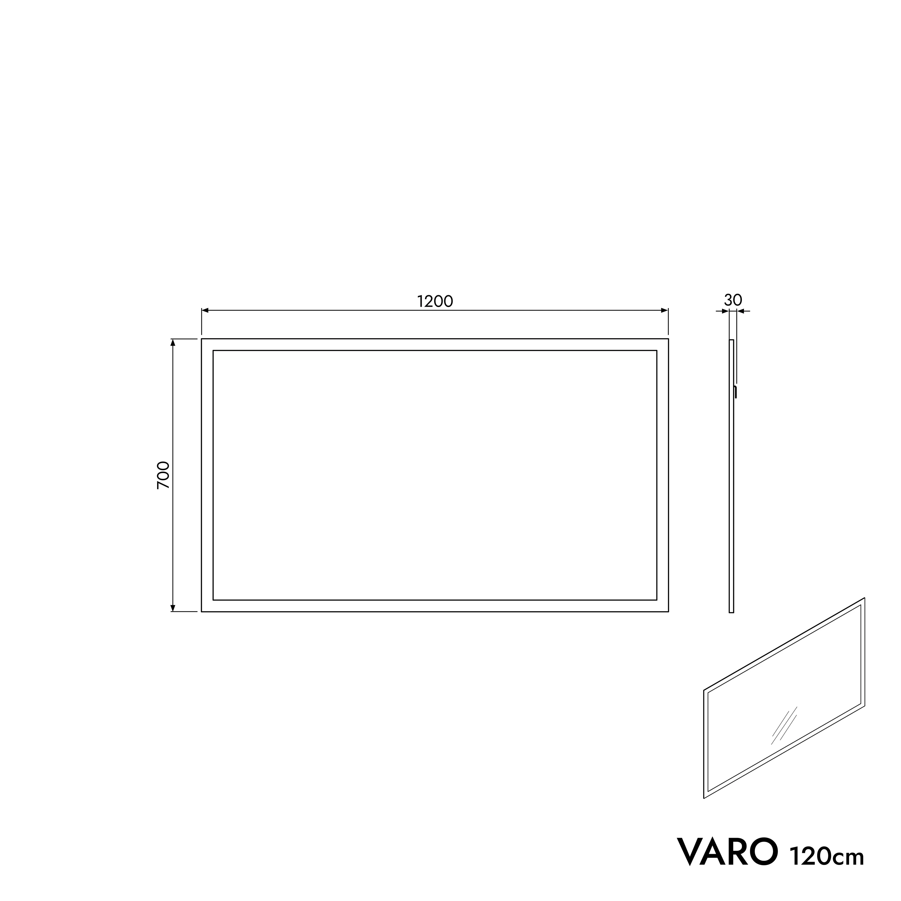 Lustro łazienkowe VARO prostokątne - Image 23
